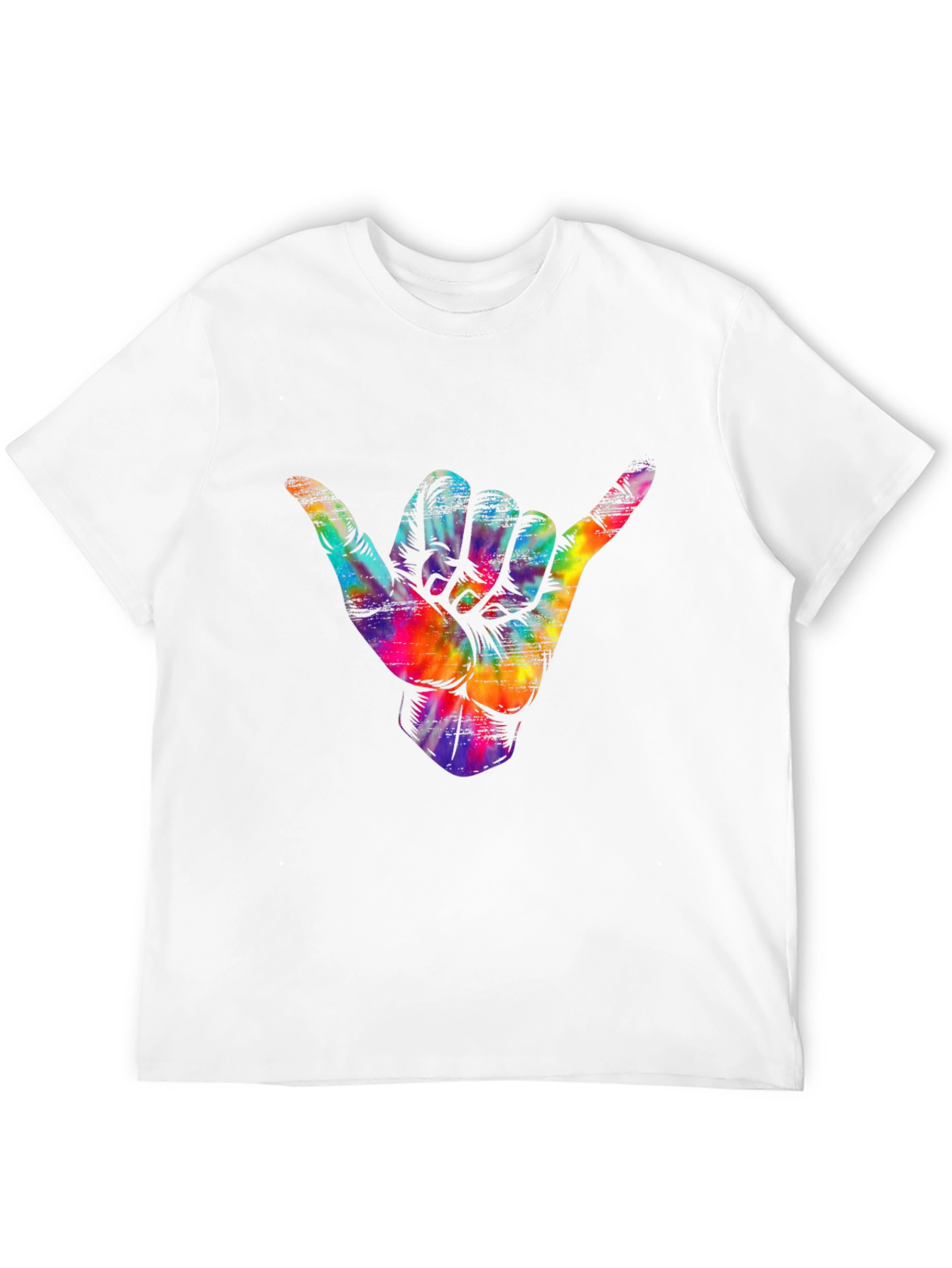 Black Shaka Hand Tie Dye T-Shirt - Hang Loose Tee view 12