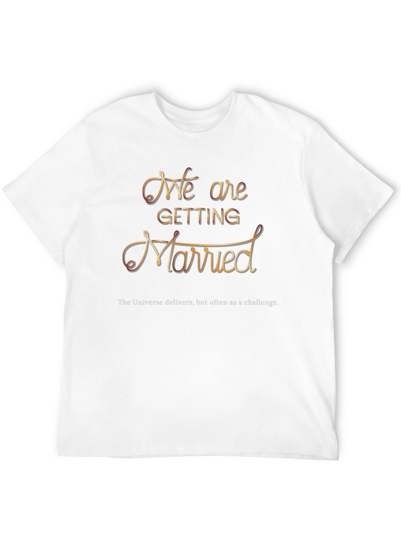 Black We are Getting Married T-Shirt -  Unisex view 12