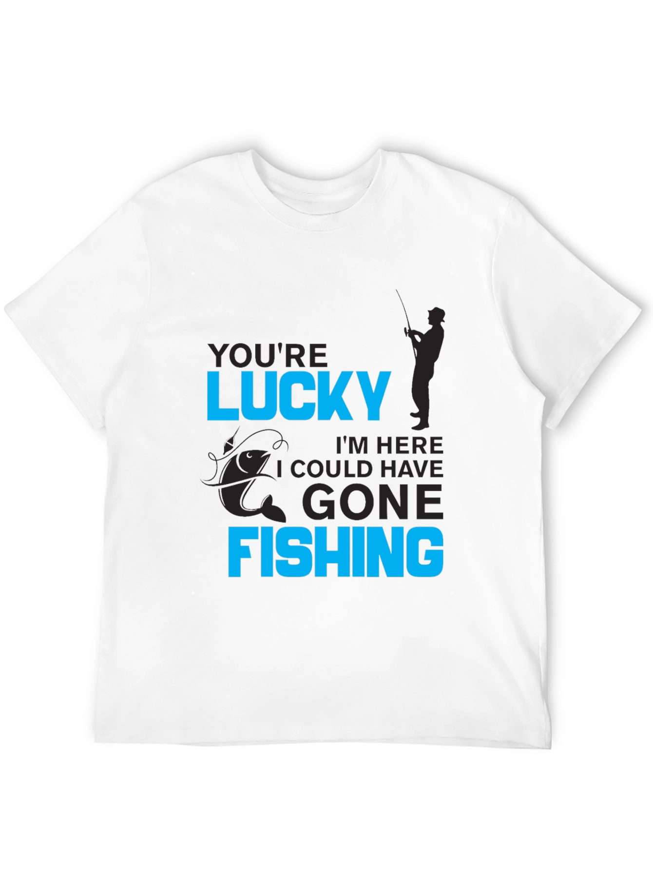 Black Lucky Fishing Graphic Tee view 12
