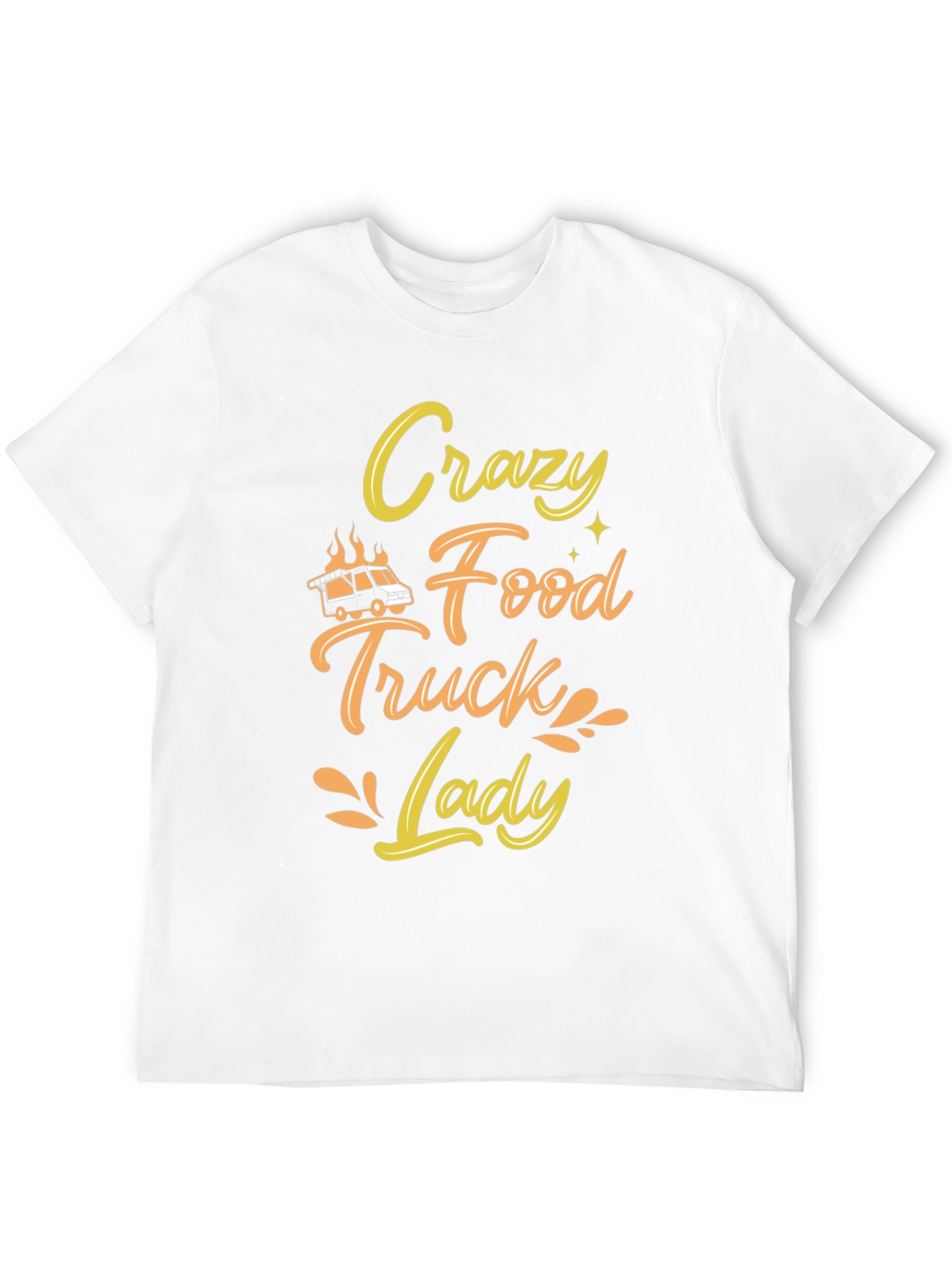 Black Crazy Food Truck Lady Black T-Shirt view 12