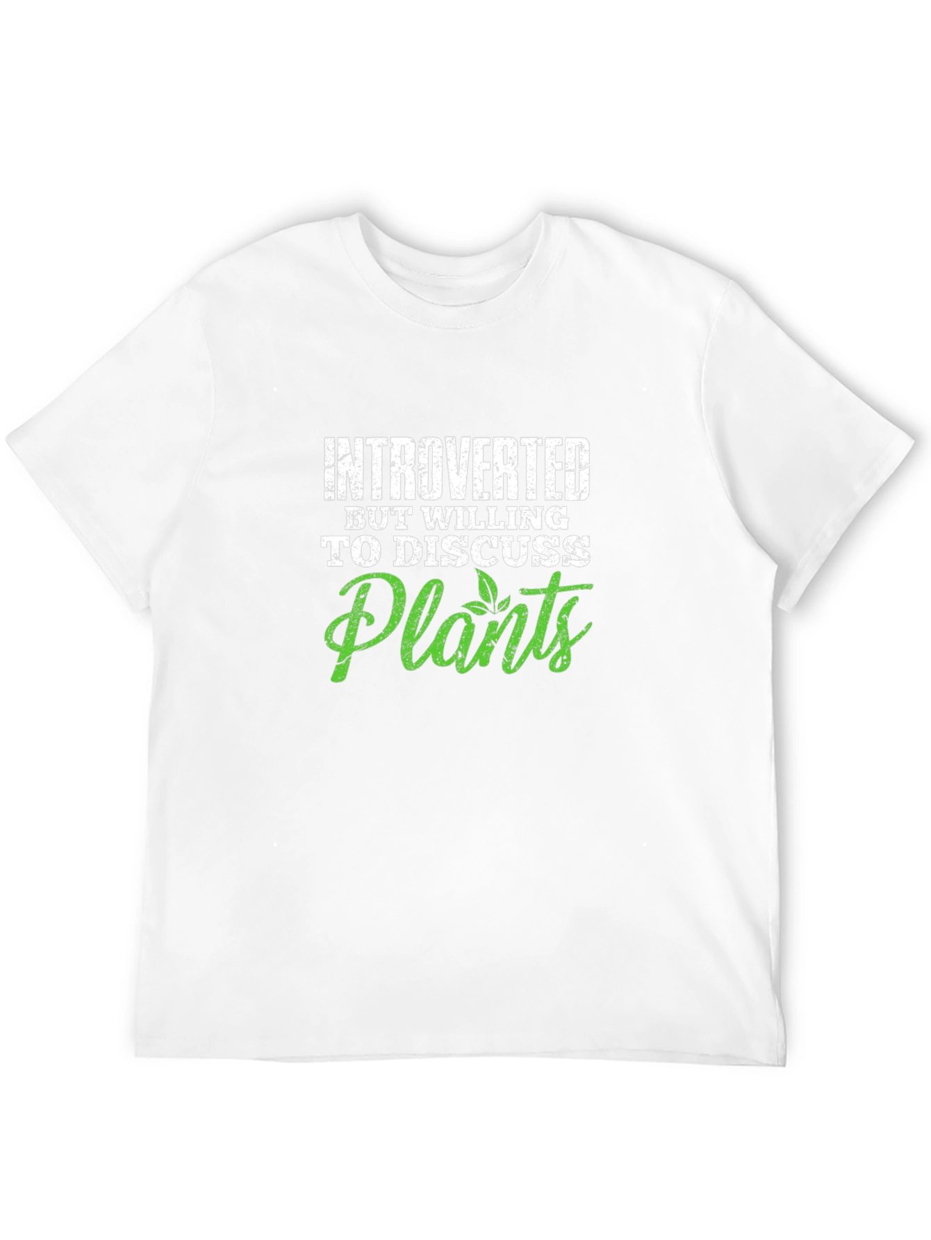 Black Introverted Plants Graphic Tee - Black Unisex T-Shirt view 12