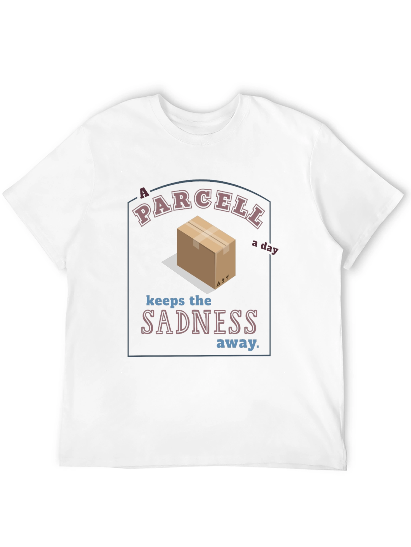 Black Funny Parcel T-Shirt: A Parcel a Day... view 12