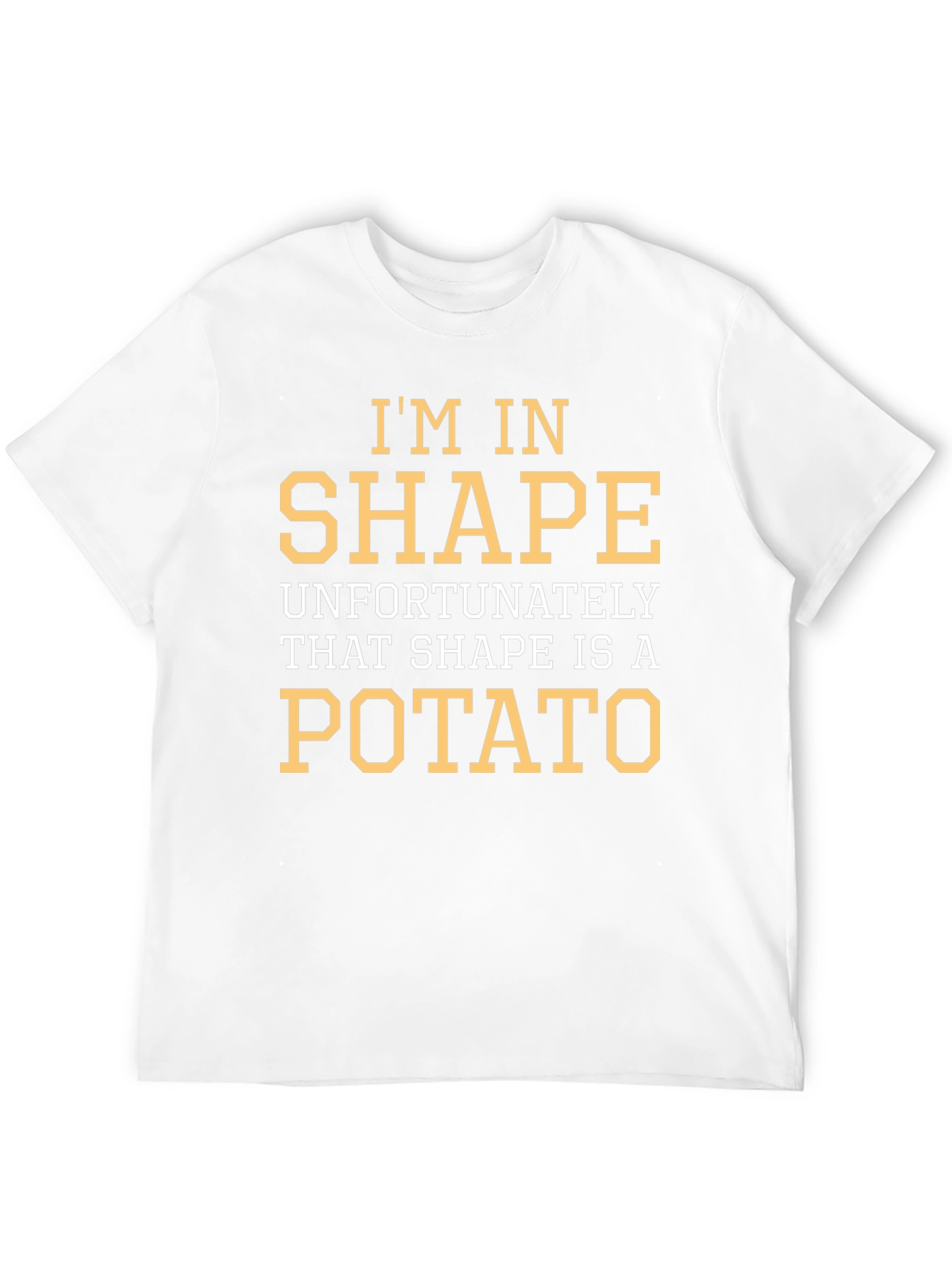Black Funny Potato Shape T-Shirt - Novelty Graphic Tee view 12