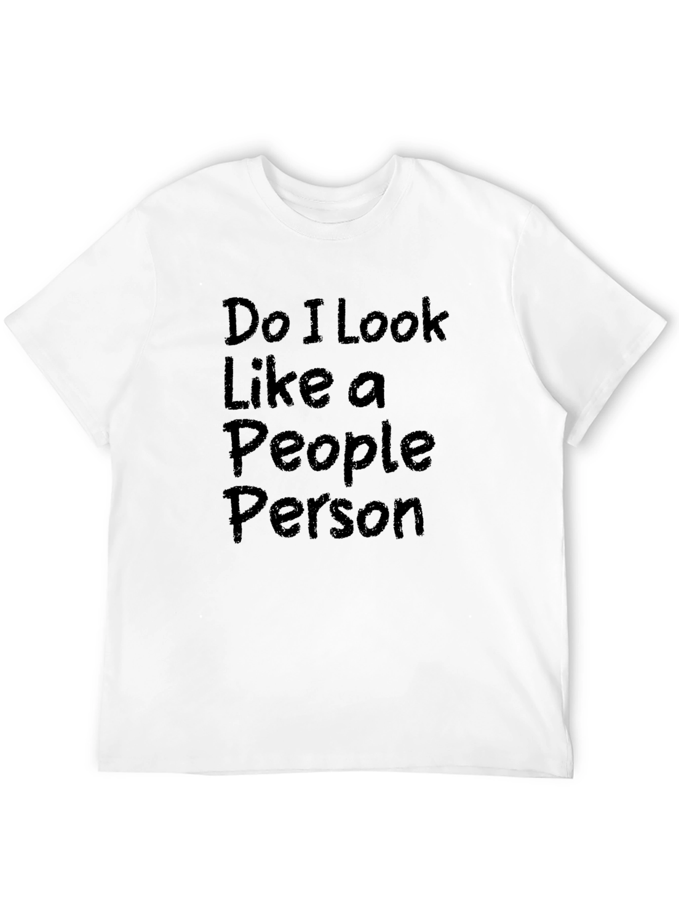 Black Funny T-Shirt - Do I Look Like a People Person? view 12