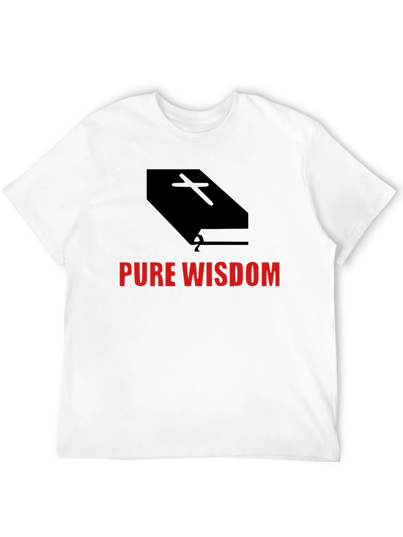 Black Pure Wisdom Graphic Tee - Black Cotton Blend view 12