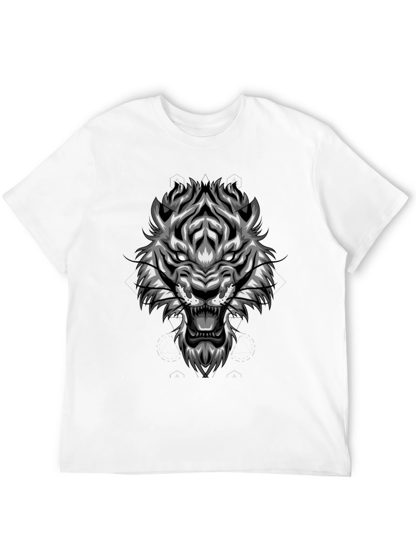 Black Tiger Graphic Print Black T-Shirt view 12