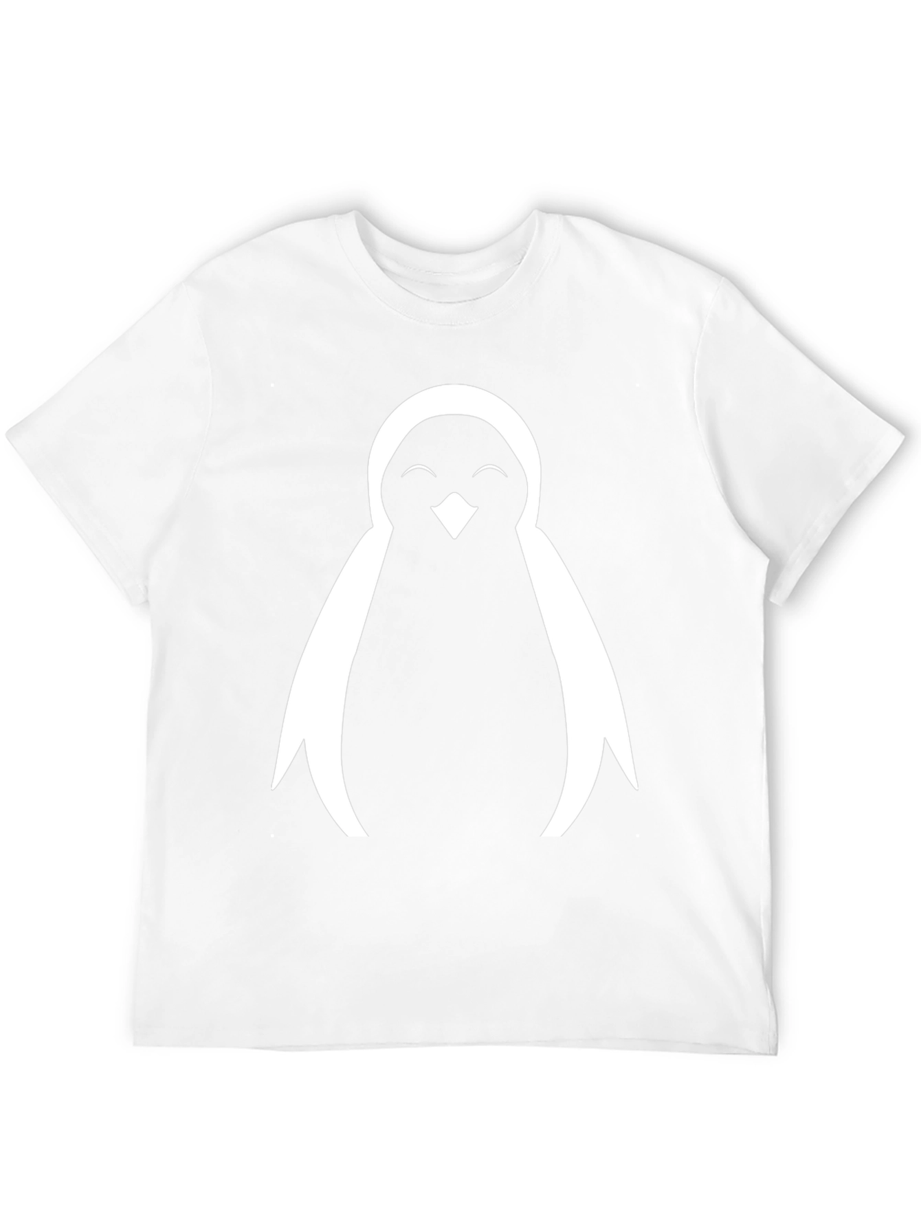 Black Cute Penguin Graphic Tee - Black Cotton Blend view 12