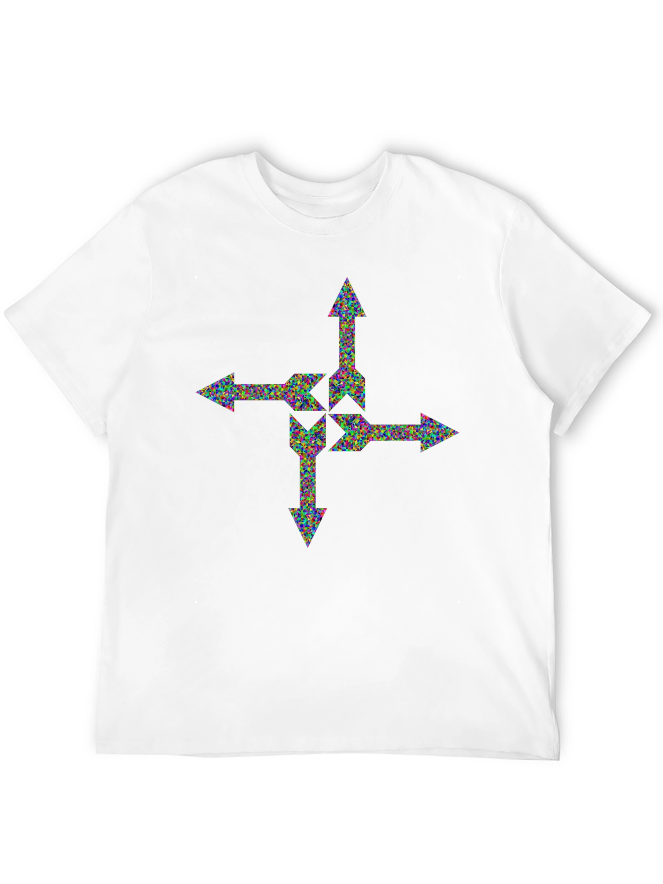 Black Abstract Arrow T-Shirt view 12