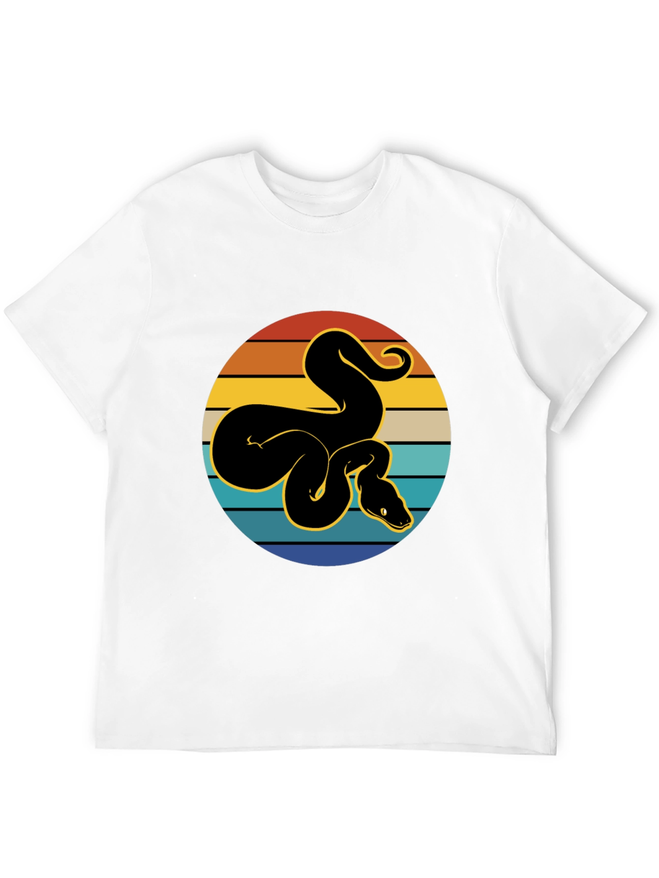 Black Retro Snake Graphic Tee - Black T-Shirt view 12