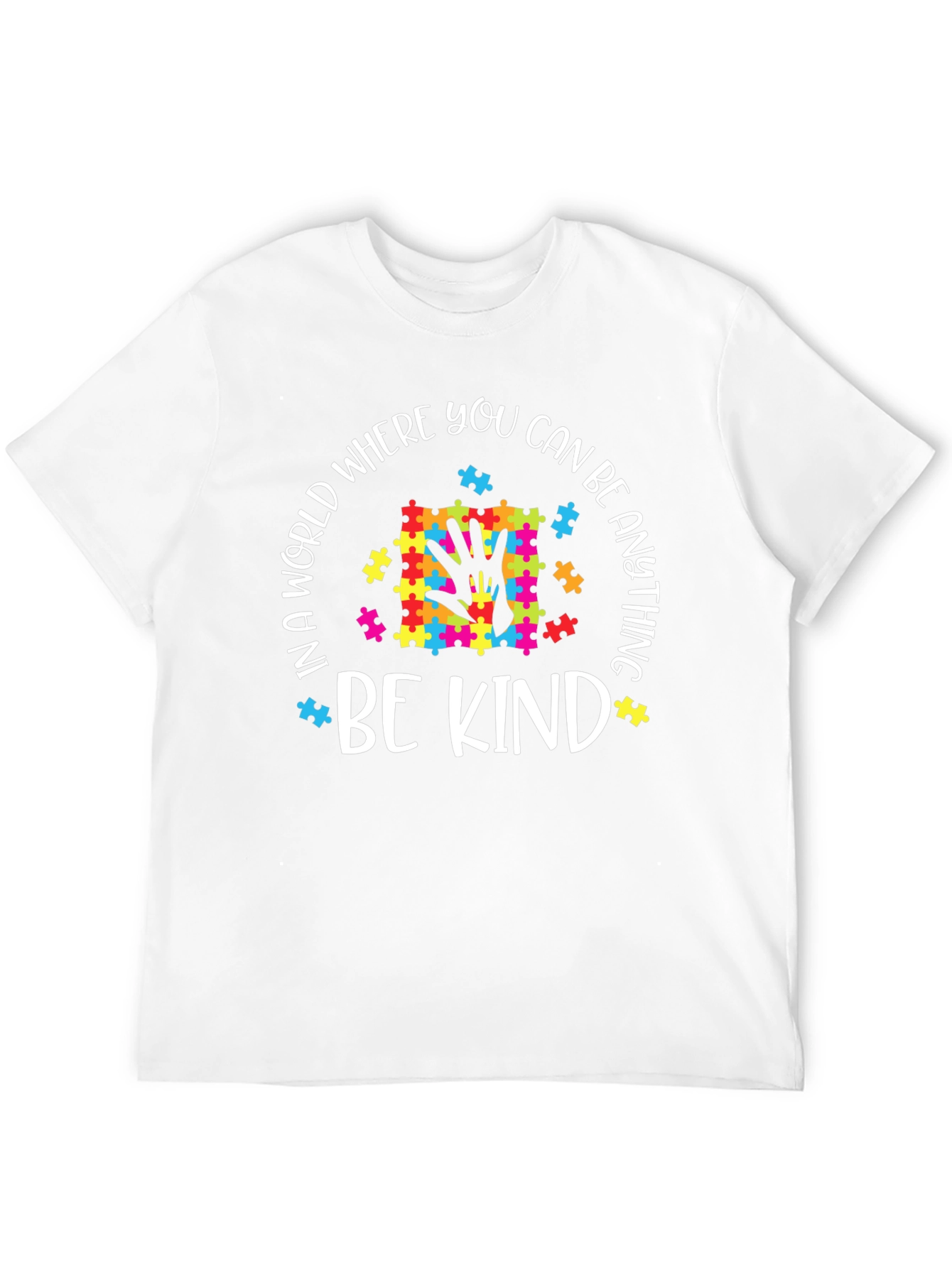 Black Be Kind Autism Awareness T-Shirt view 12