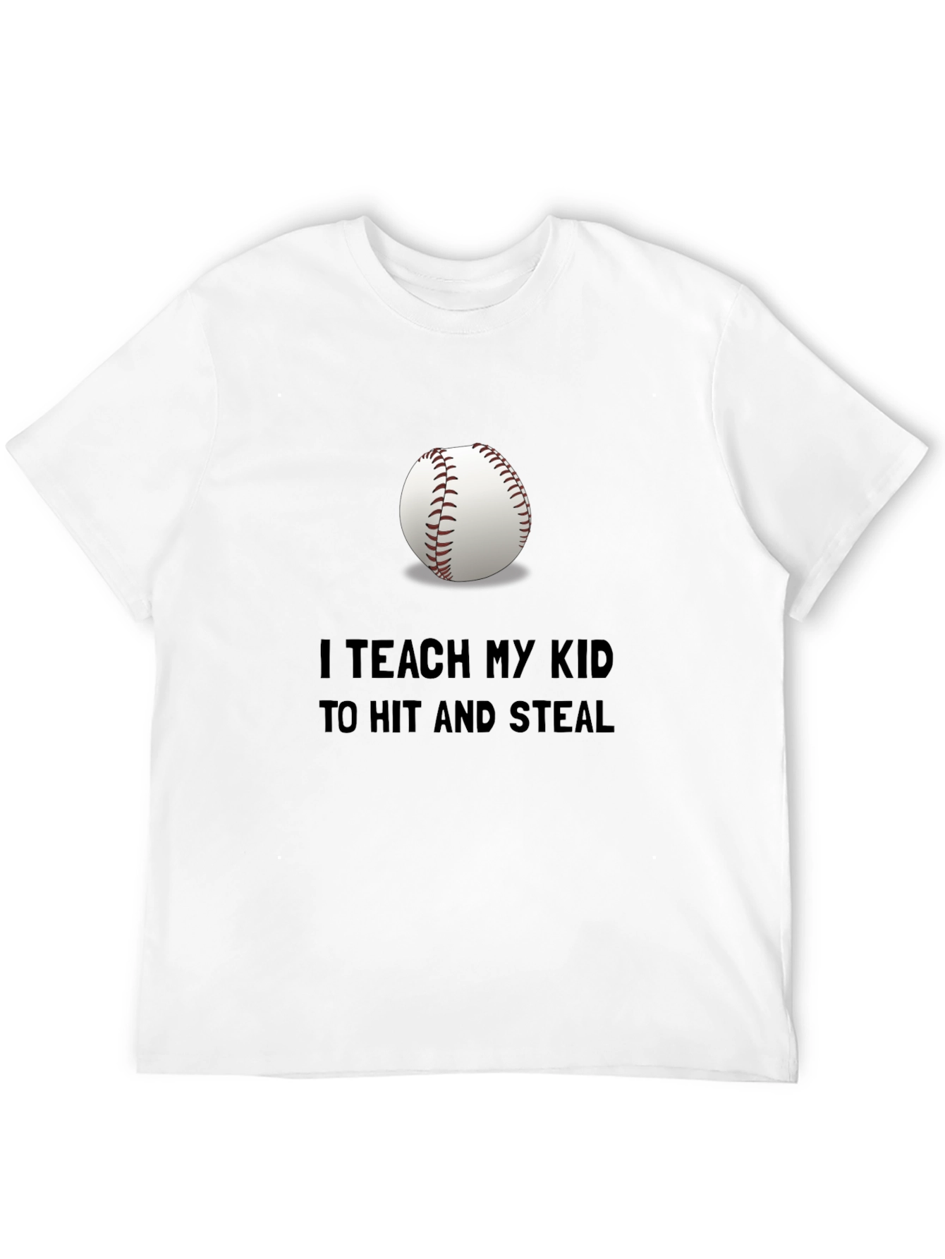 Black I Teach My Kid Baseball T-Shirt view 12