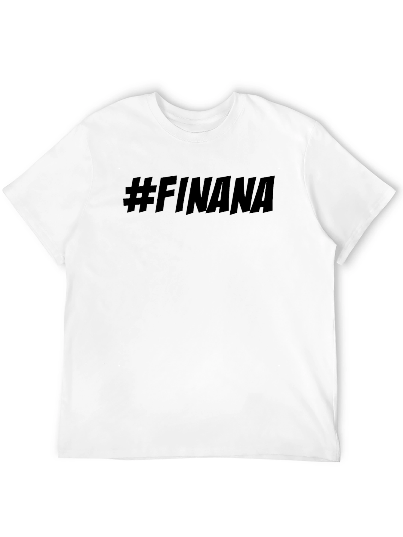 Black #FINANA Black Graphic Tee - Trendy Casual Style view 12