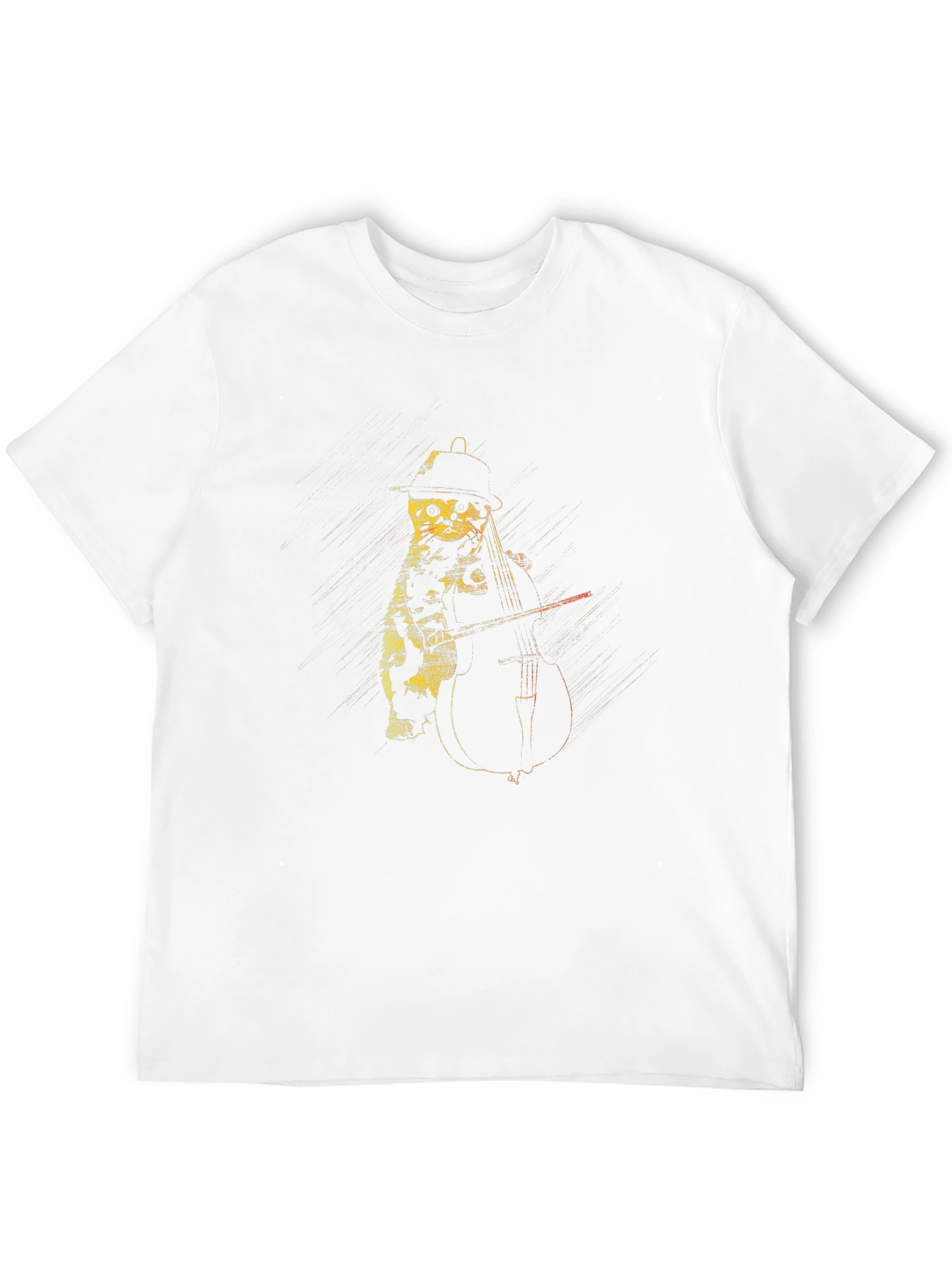 Black Cat Playing Cello Graphic T-Shirt view 12