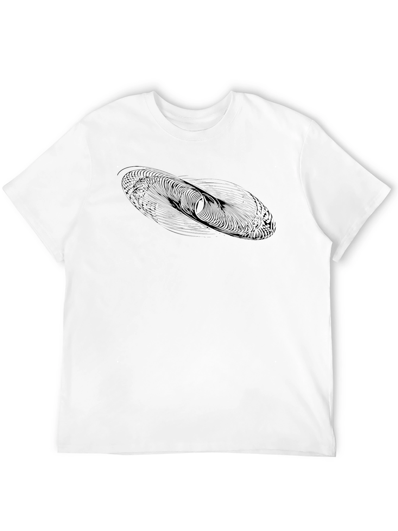 Black Abstract Design Black T-Shirt view 12