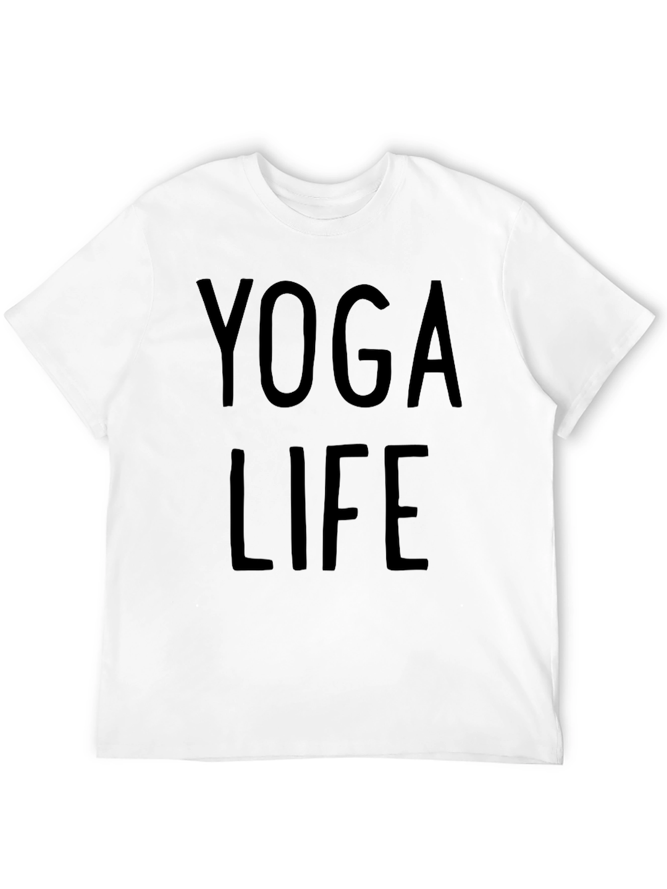 Black Yoga Life Graphic T-Shirt - Black Cotton Blend view 12