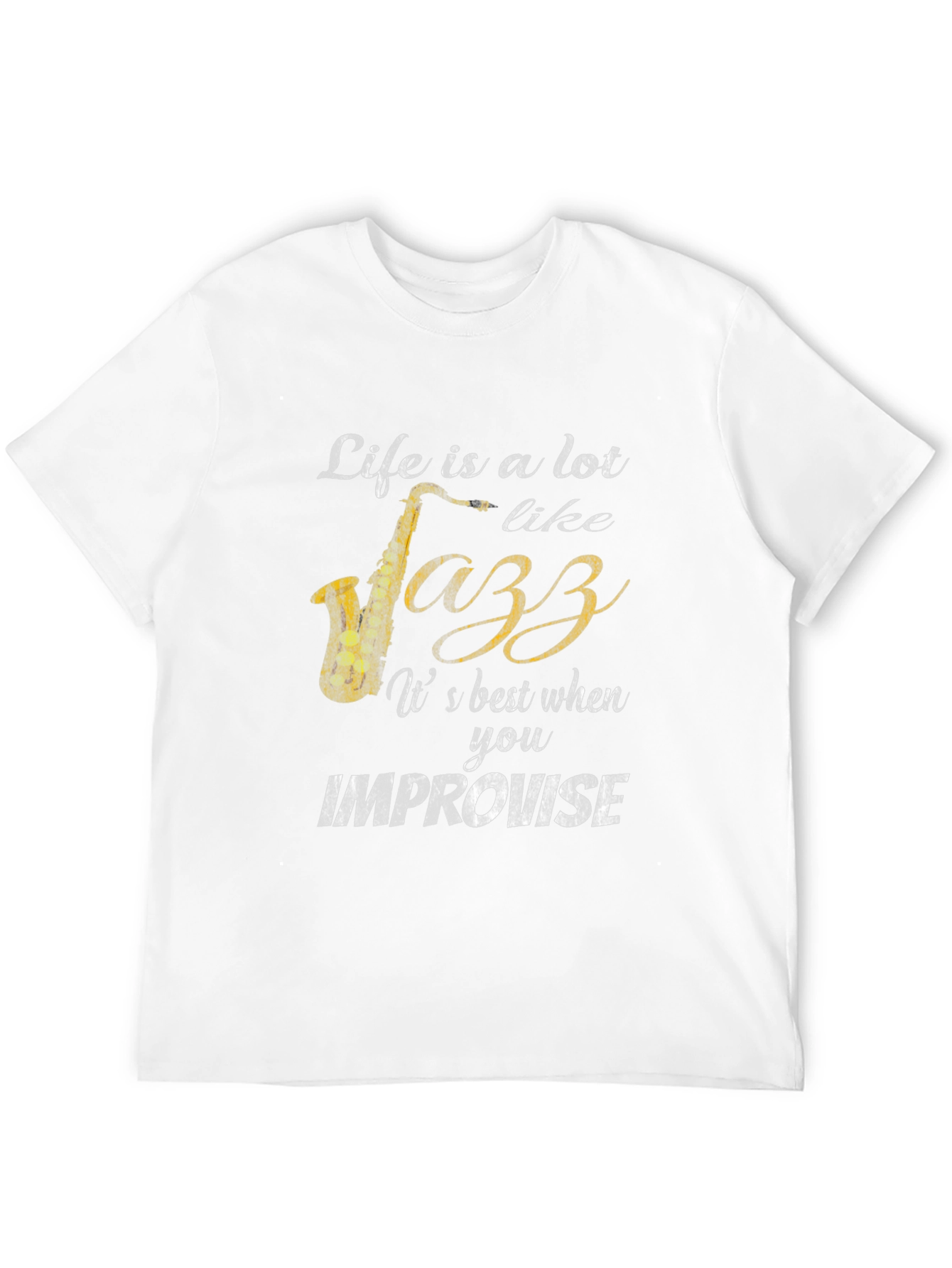 Black Life is Jazz Improvisation Graphic T-Shirt view 12