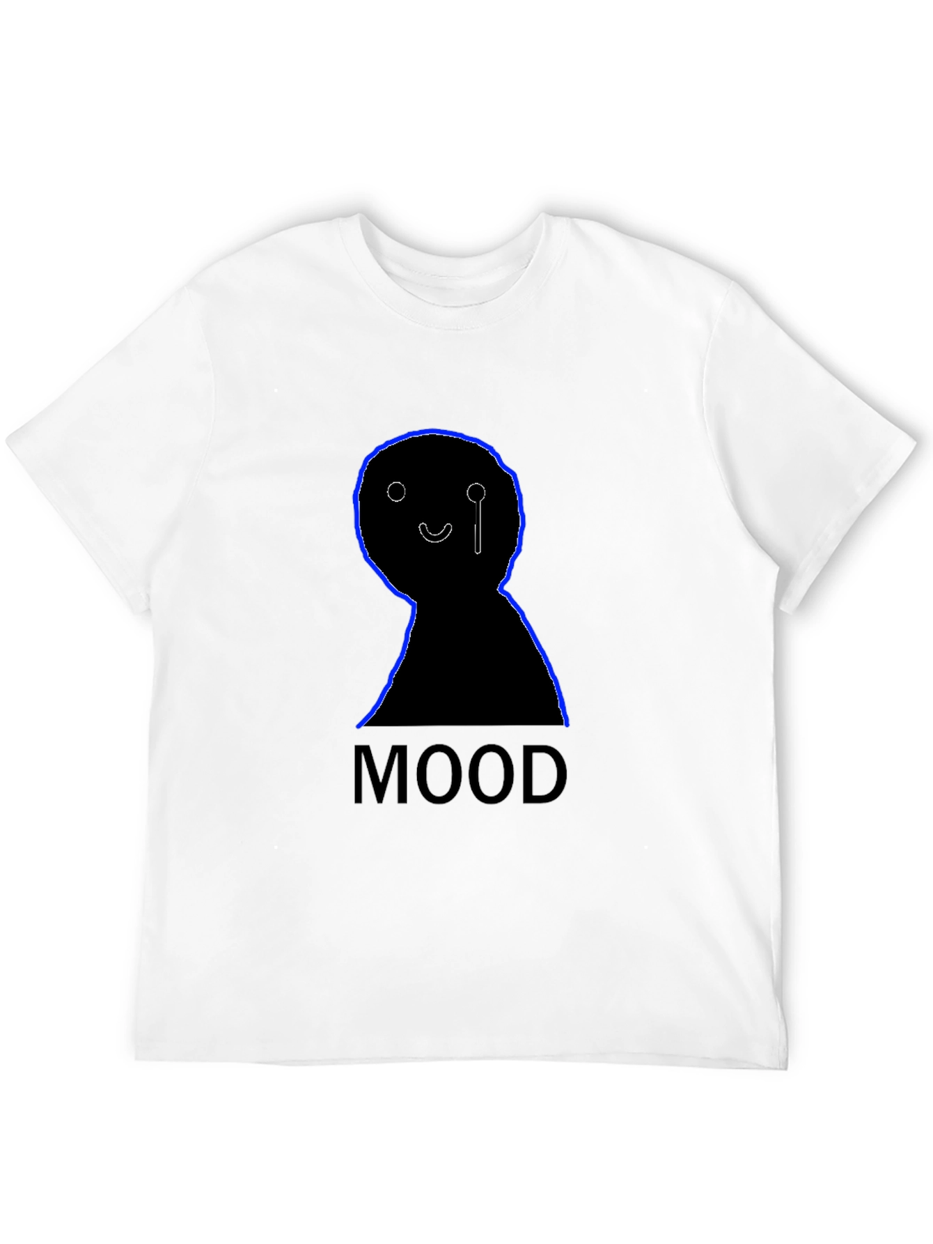 Black Mood Graphic Tee - Black Cotton T-Shirt view 12