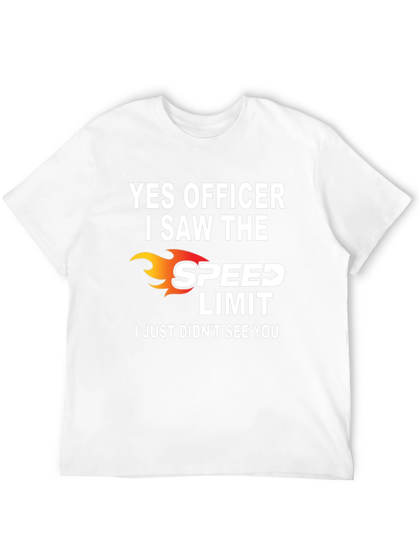 Black Funny Speed Limit T-Shirt - Yes Officer view 12