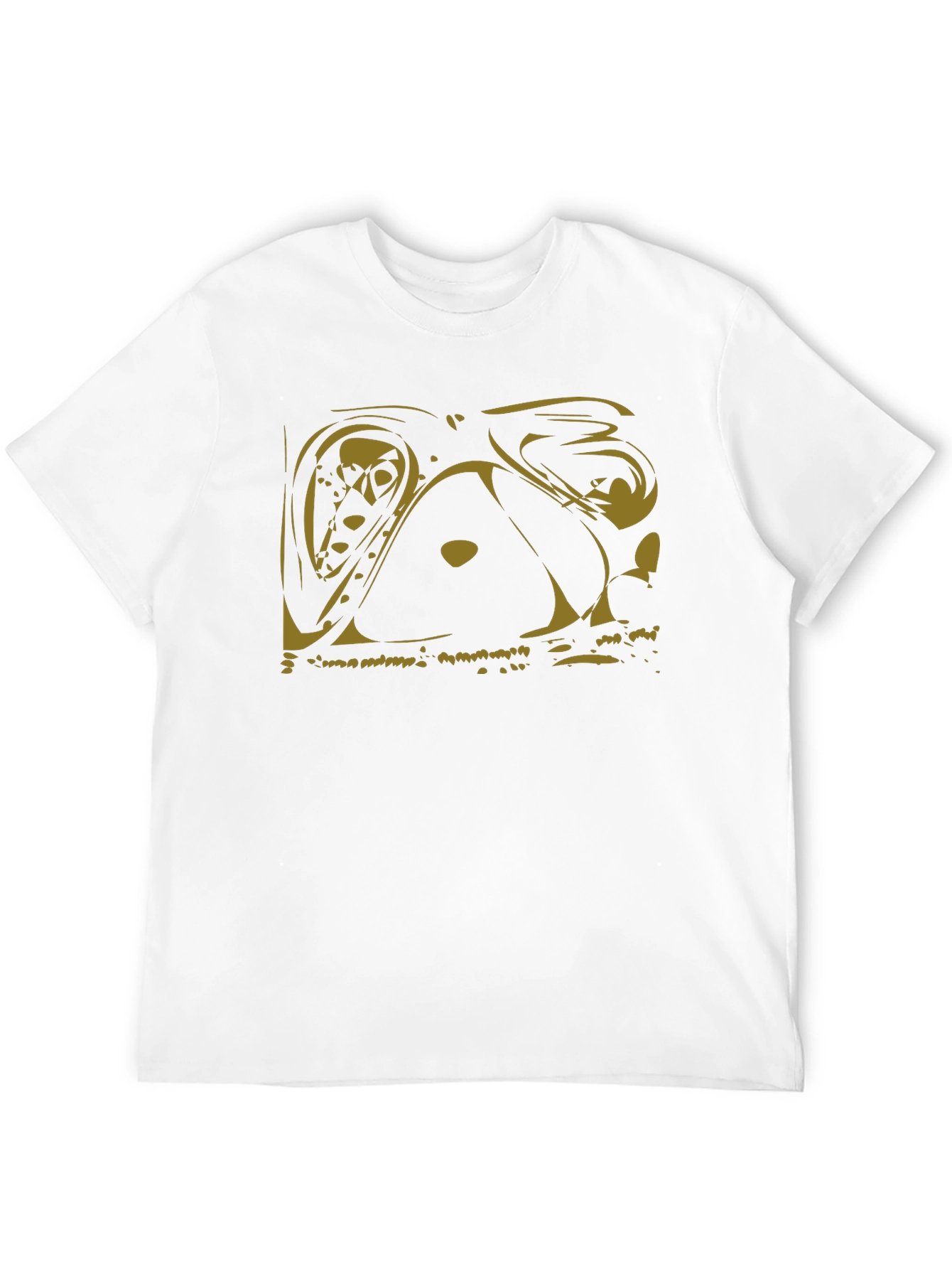 Black Abstract Art Graphic Tee - Modern Casual Style view 12