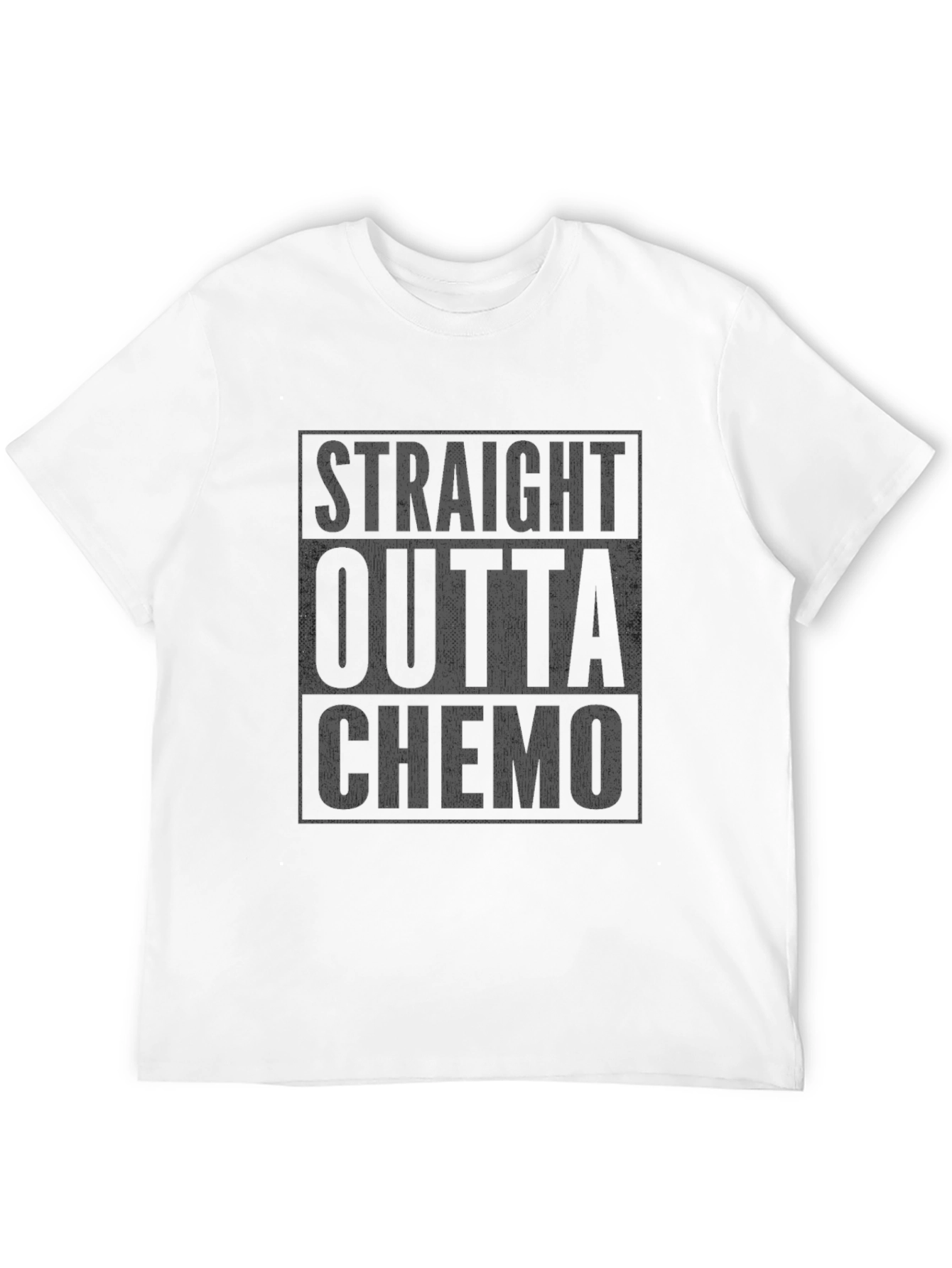 Black Straight Outta Chemo T-Shirt - Cancer Survivor Tee view 12