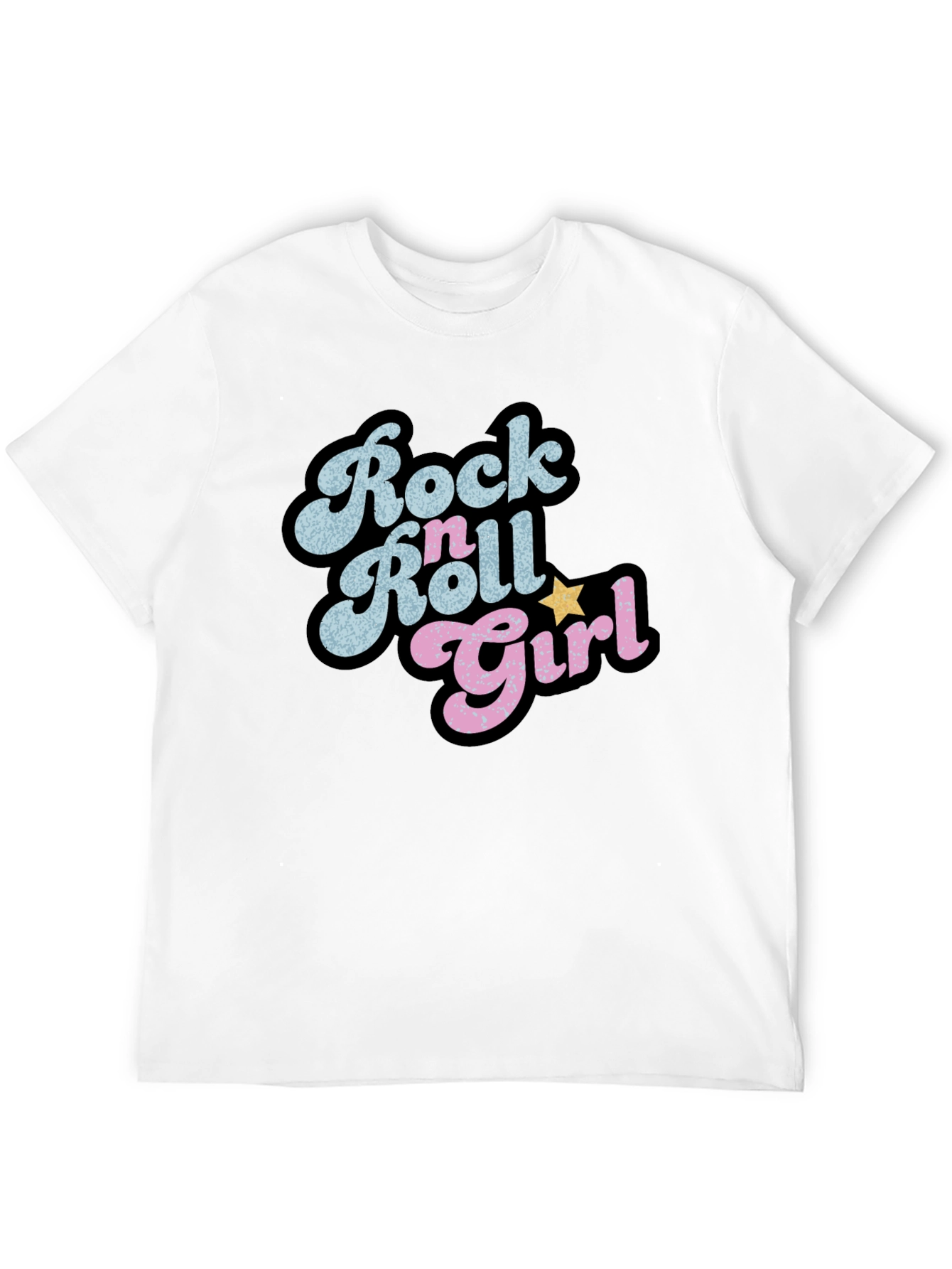 Black Rock n Roll Girl Black Graphic Tee view 12