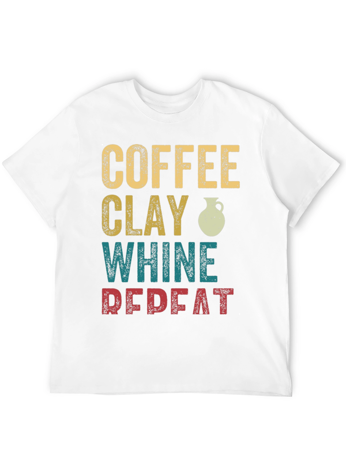Black Coffee Clay Whine Repeat Graphic T-Shirt view 12