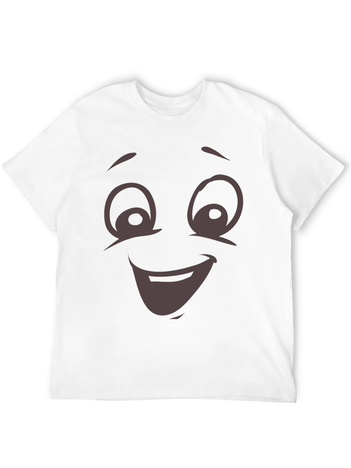 Black Funny Cartoon Face T-Shirt - Expressive Graphic Tee view 12