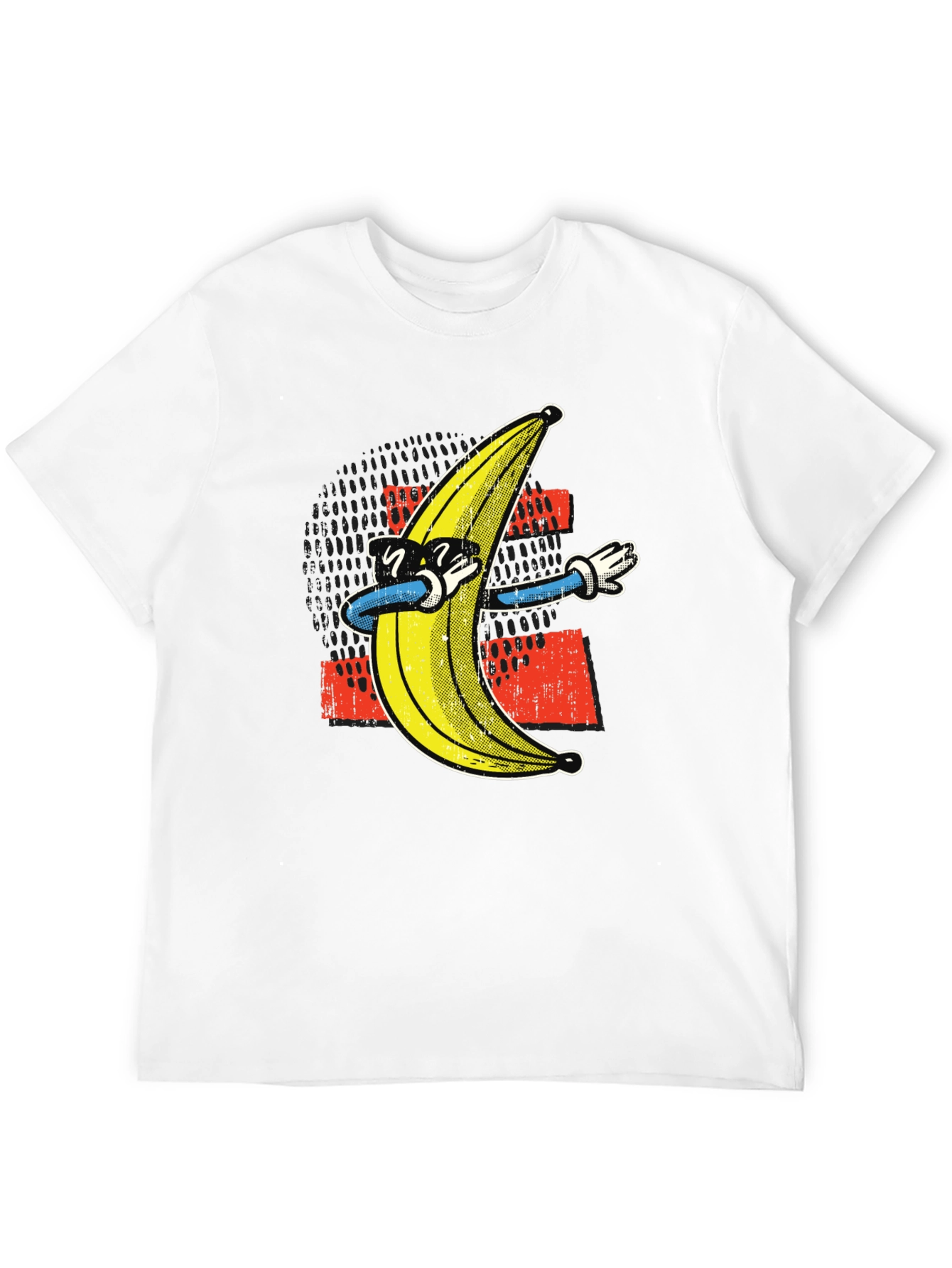 Black Dabbing Banana Graphic Tee - Funny Trendy T-Shirt view 12