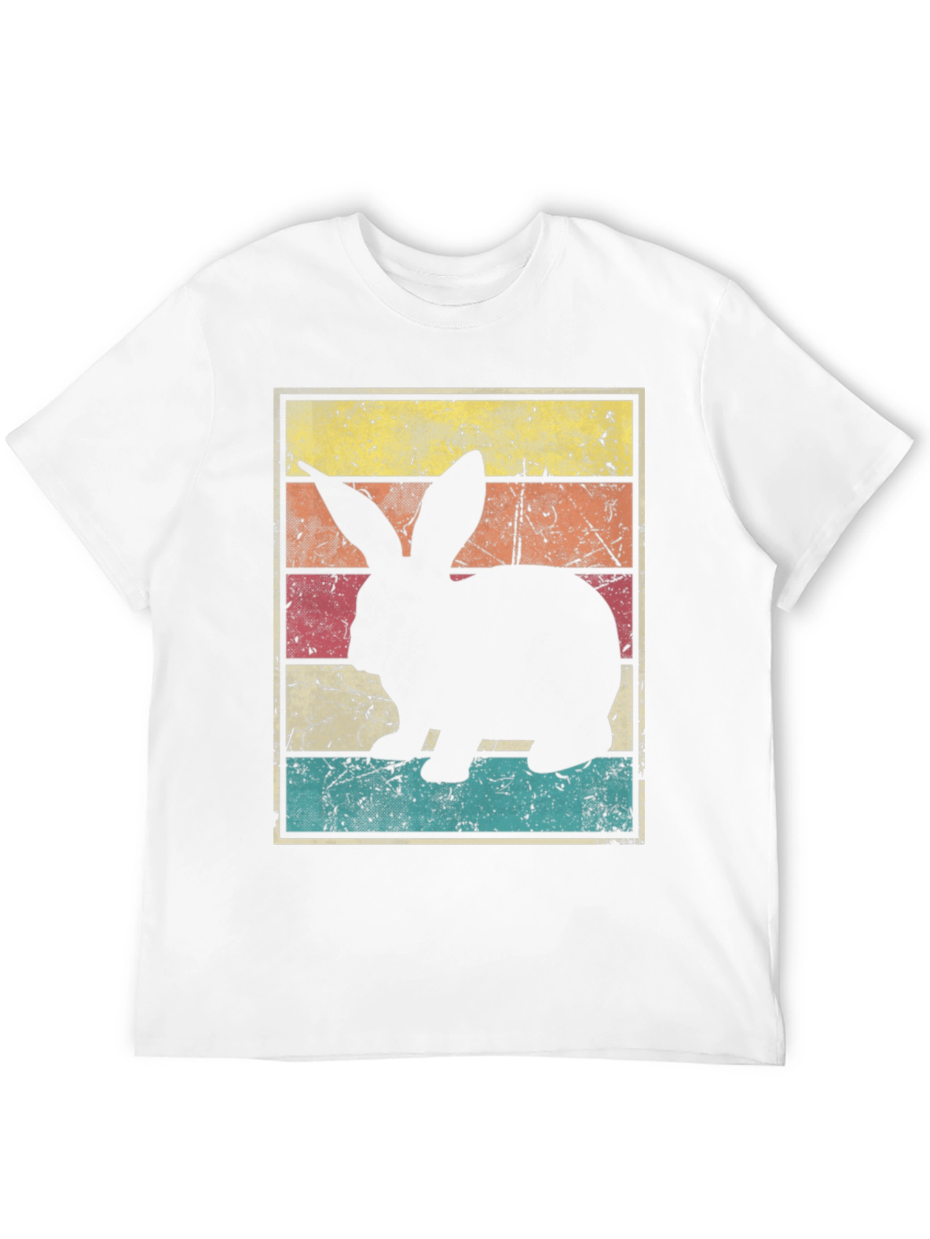Black Retro Bunny Rabbit Graphic T-Shirt view 12