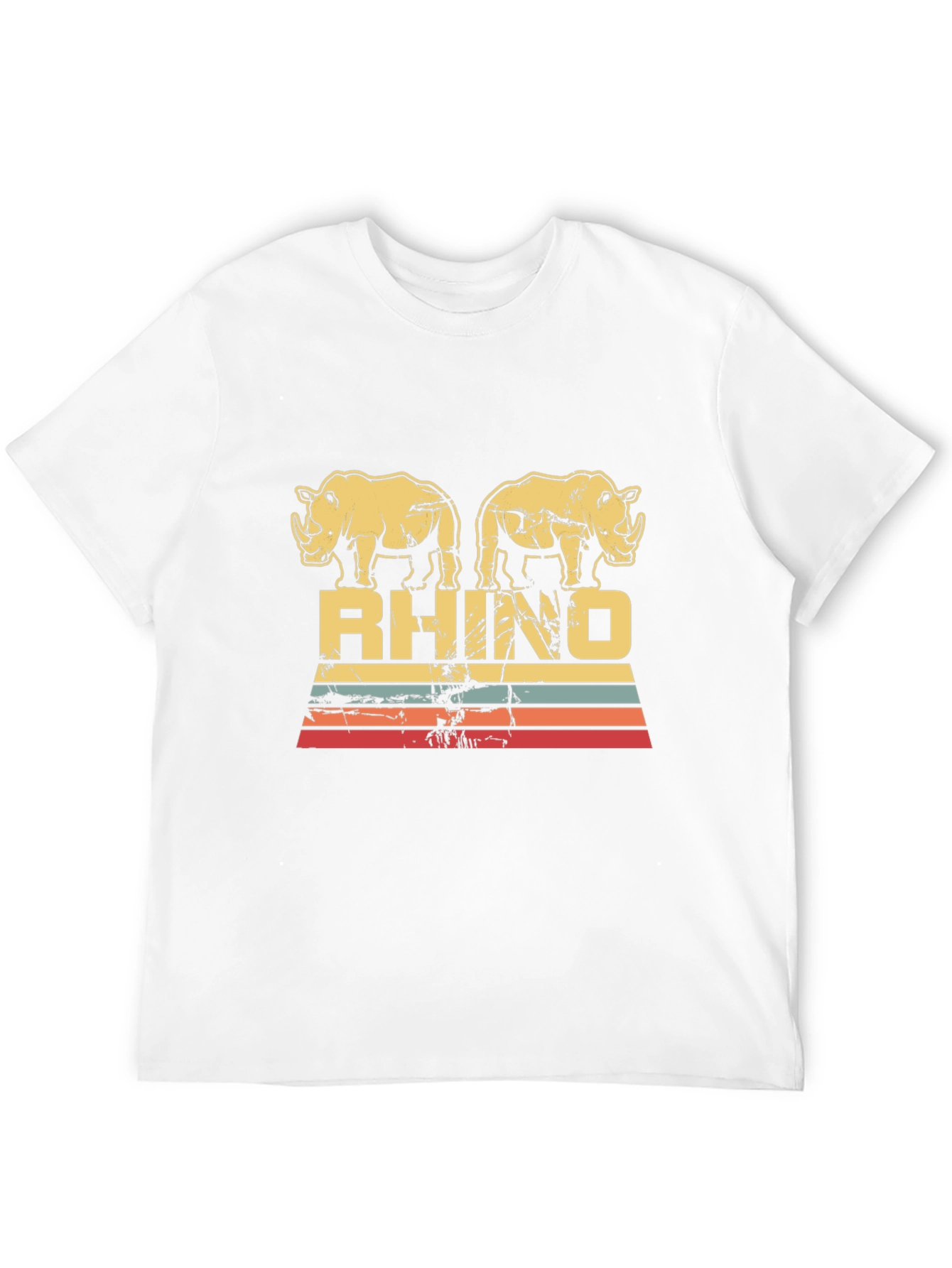 Black Vintage Rhino Graphic Tee - Black view 12