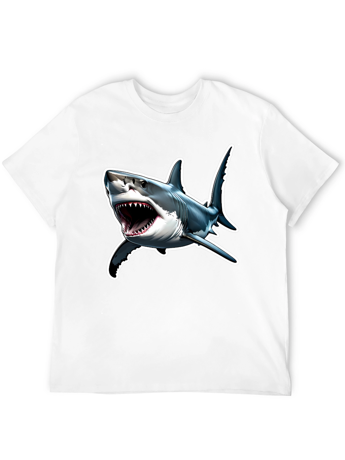 Black Shark Attack T-Shirt - Bold Graphic Tee view 12