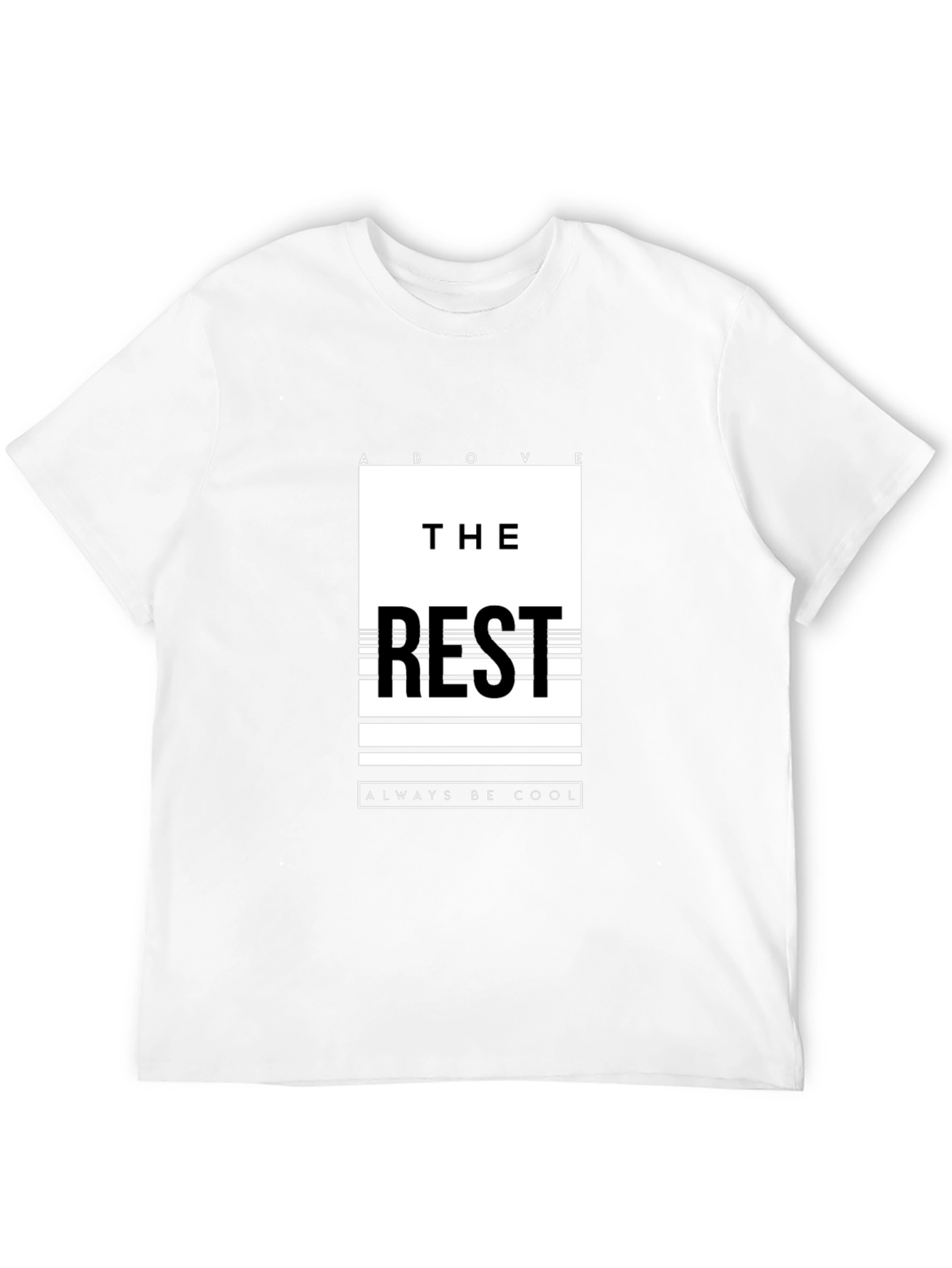 Black Stylish Black T-Shirt with 'Above the Rest' Graphic view 12