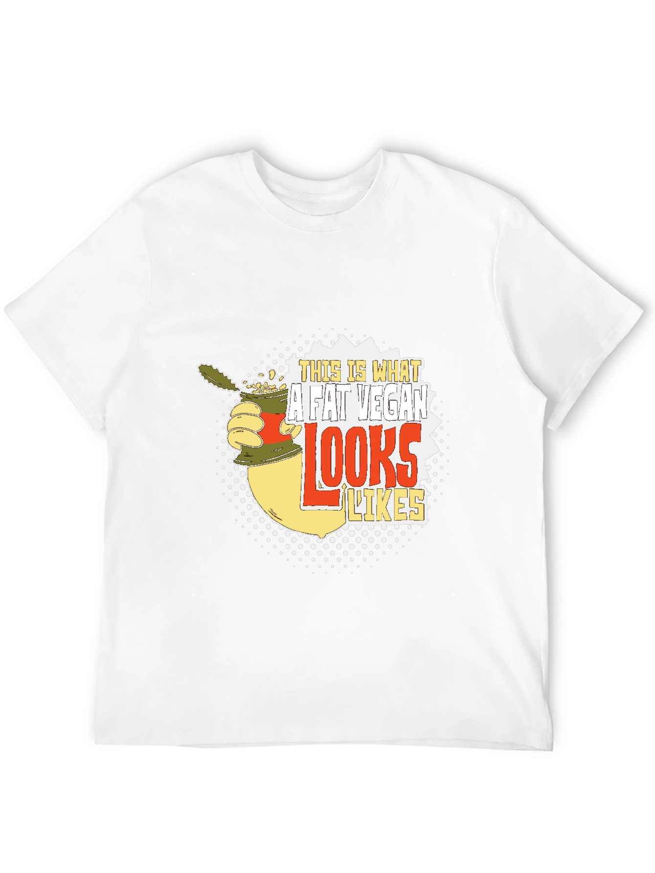 Funny Vegan T-Shirt - This Is What a Fat Vegan Looks Like Tee - 12