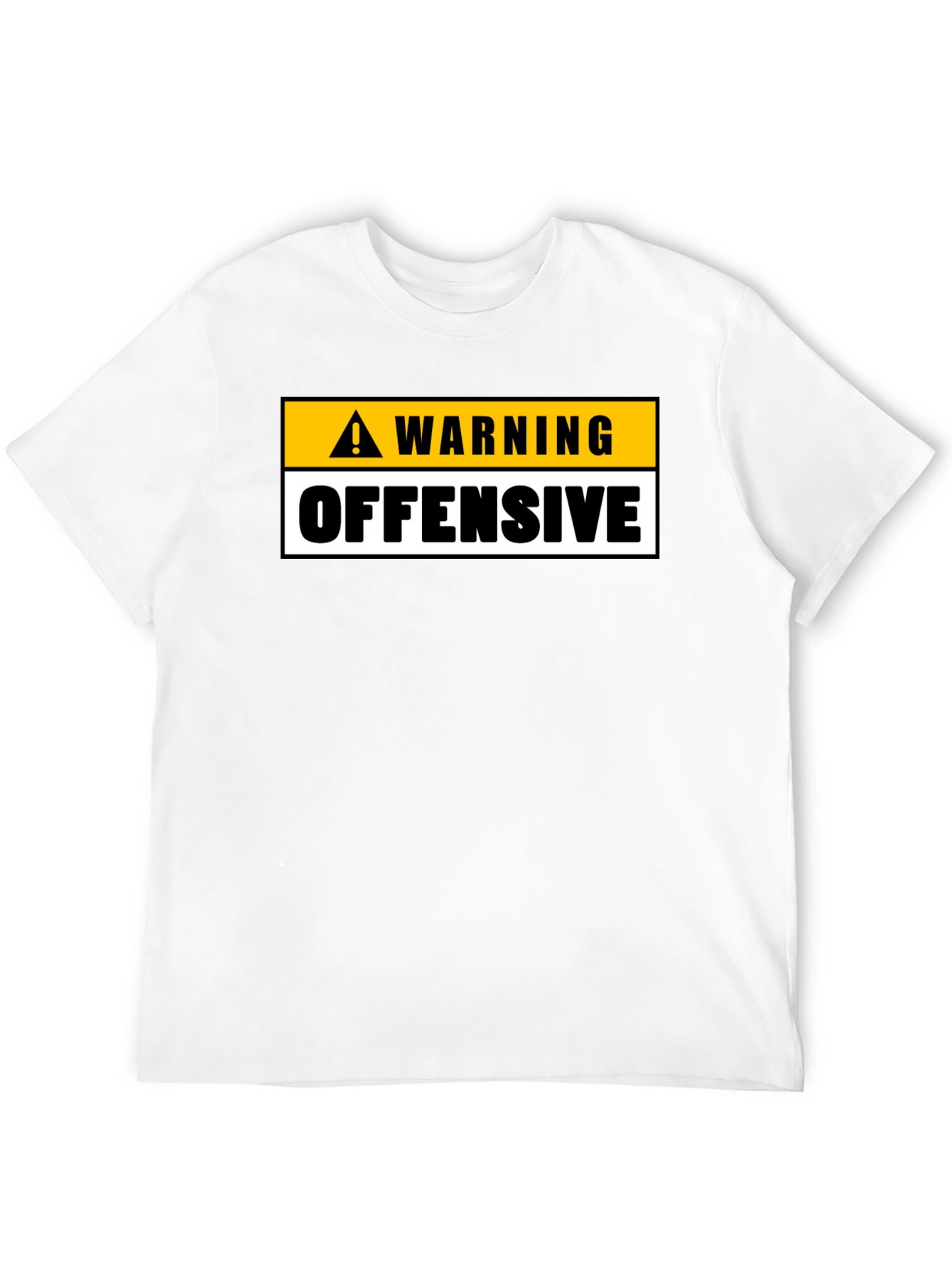 Black Warning Offensive Graphic Tee view 12