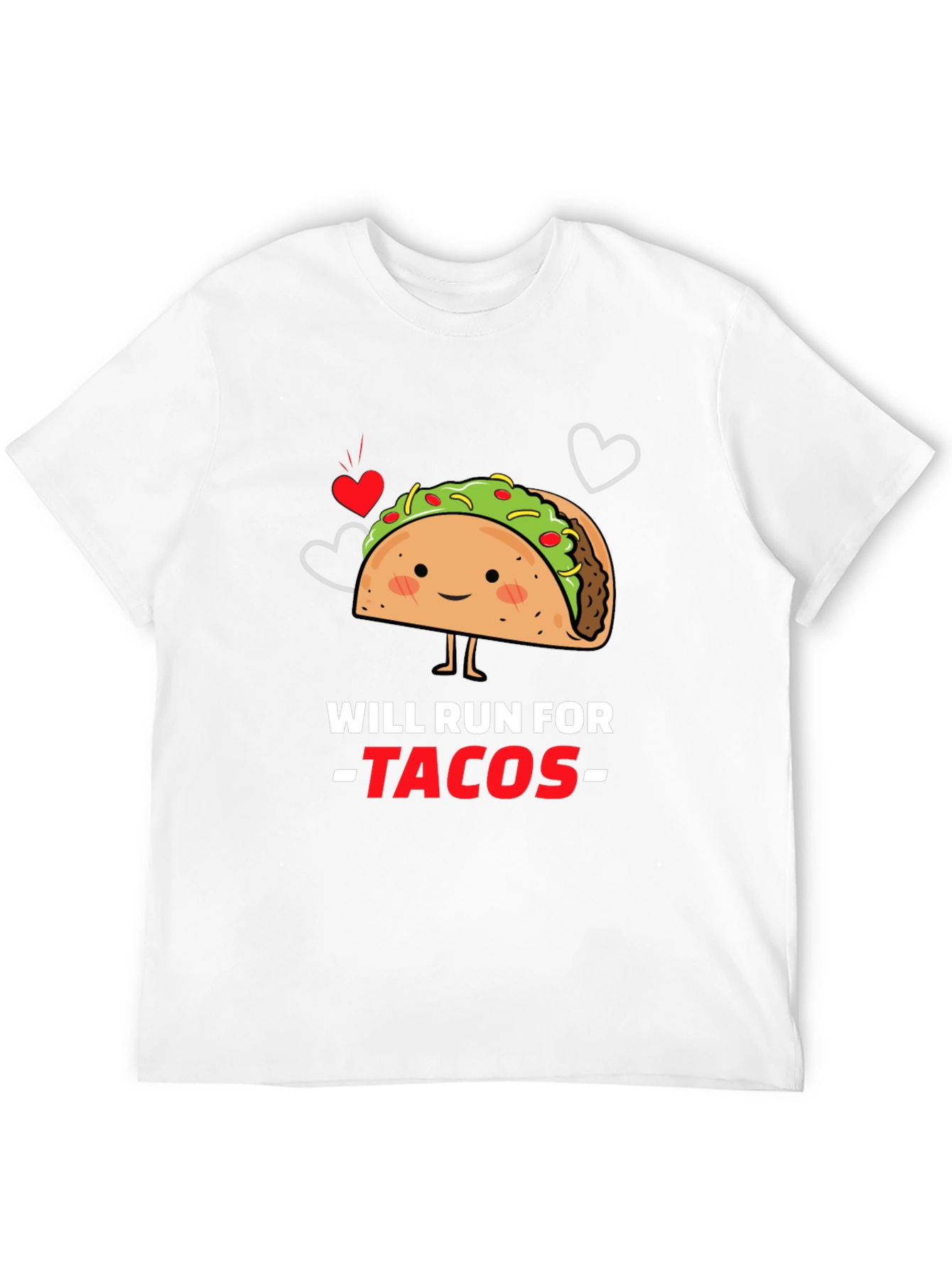 Black Will Run For Tacos Graphic T-Shirt view 12