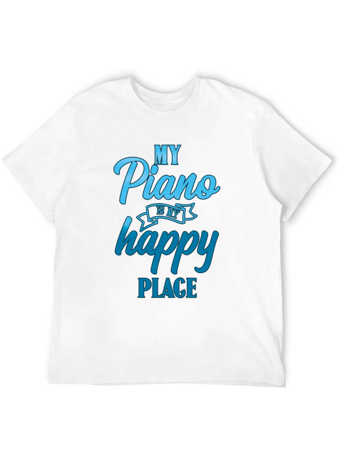 Black My Piano is My Happy Place T-Shirt view 12