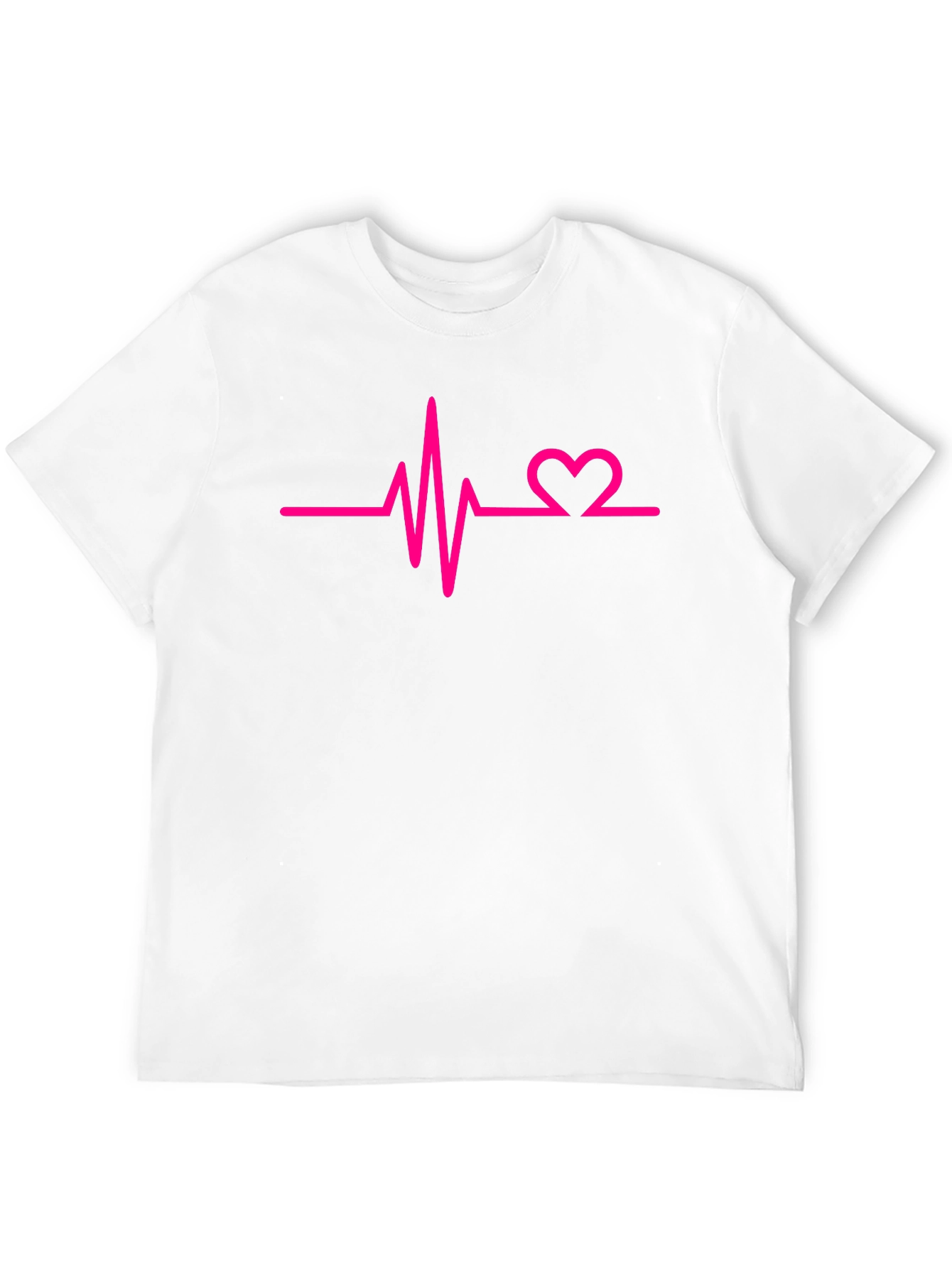 Black Heartbeat Graphic Tee - Black Cotton Casual view 12