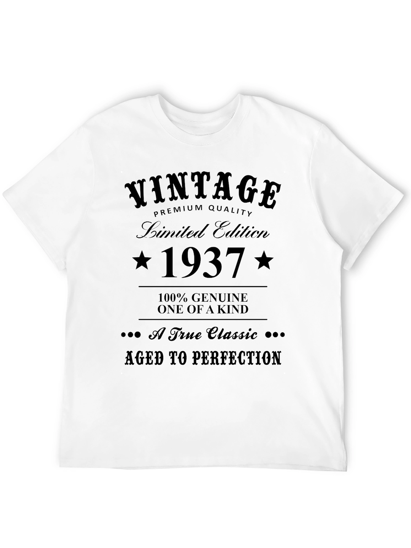 Black Vintage 1937 Limited Edition Premium Quality T-Shirt view 12