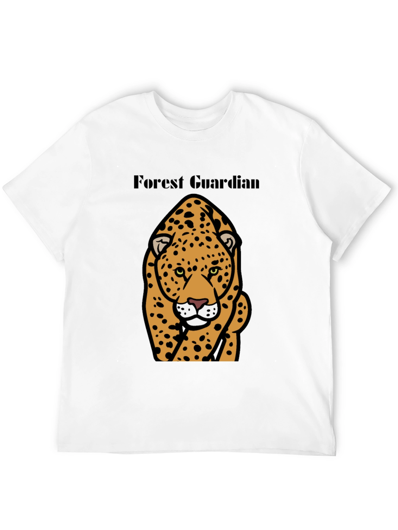 Black Forest Guardian Leopard Graphic Tee - Black view 12
