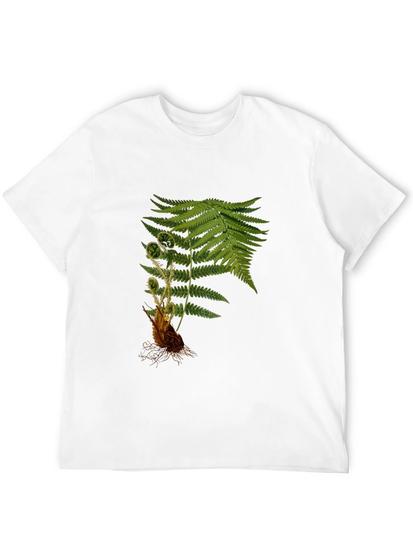 Black Fern Print Black T-Shirt view 12