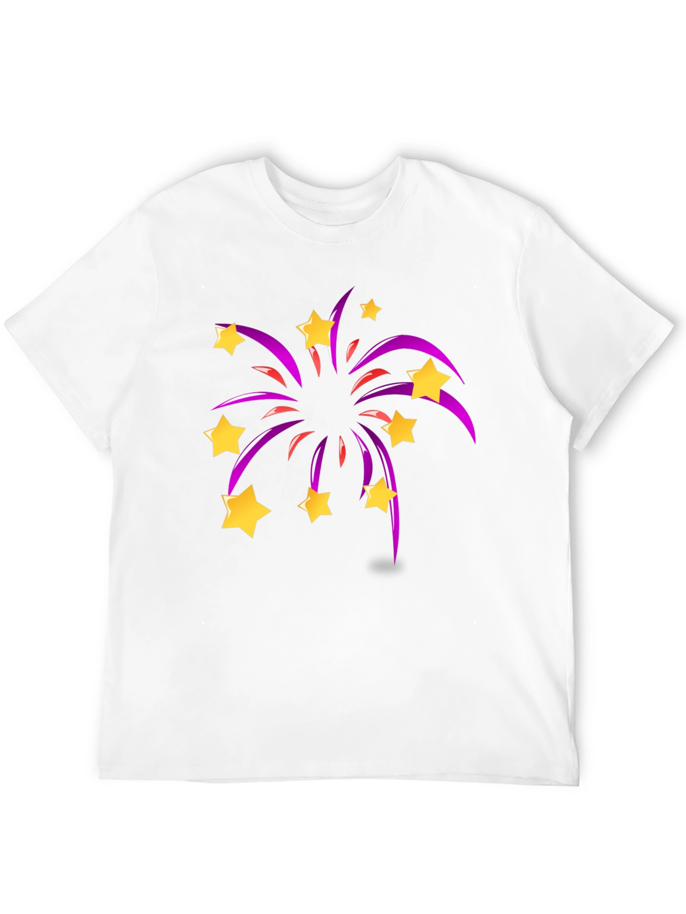 Black Star Fireworks Graphic Black T-Shirt view 12