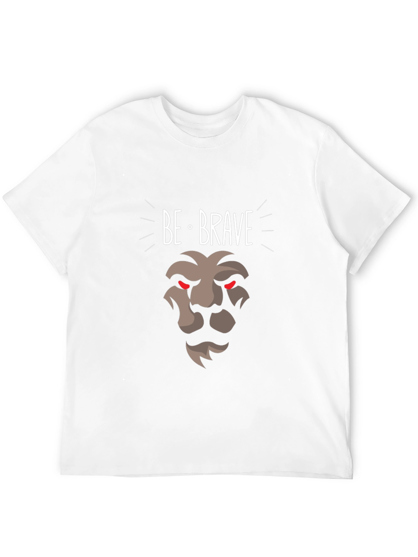 Black Be Brave Lion Graphic Tee - Modern Black T-Shirt view 12