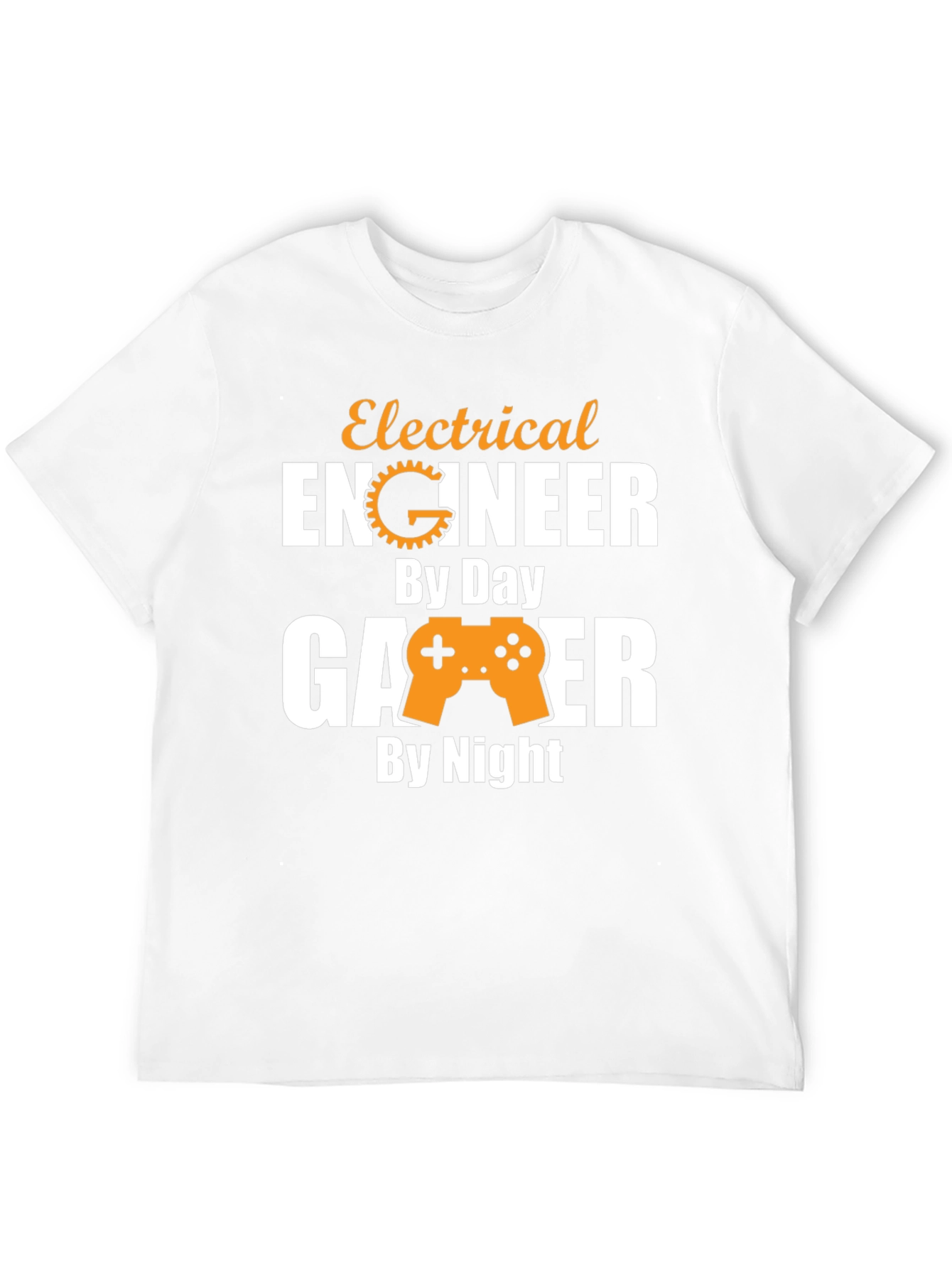 Black Electrical Engineer Gamer T-Shirt - Day & Night view 12