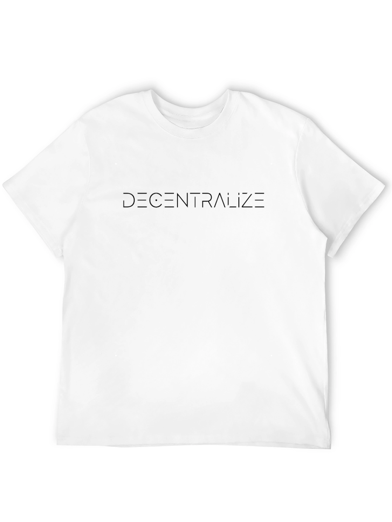 Black Decentralize Black T-Shirt - Modern Minimalist Design view 12