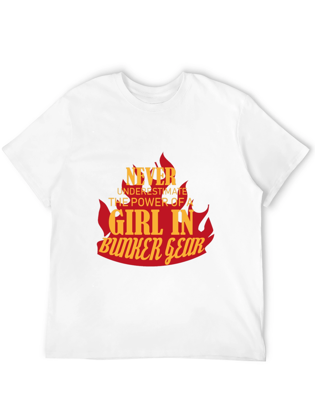 Black Girl in Bunker Gear Tee - Firefighter Pride view 12
