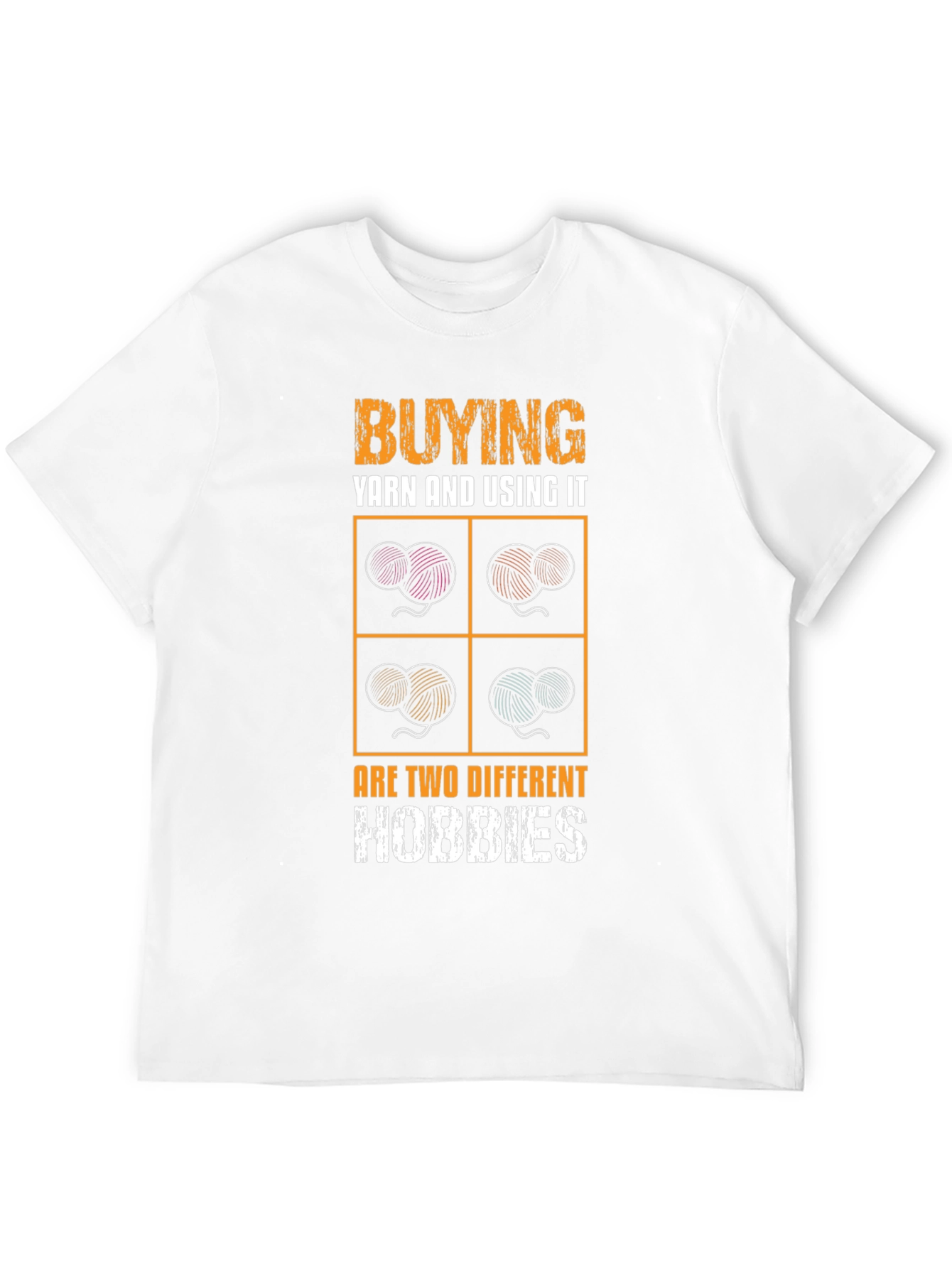 Black Funny Yarn Hobby T-Shirt view 12