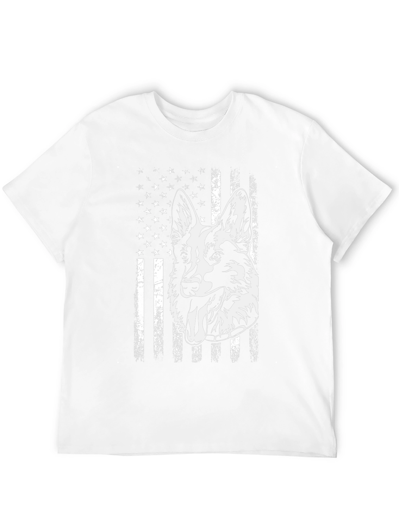 Black German Shepherd American Flag Graphic Tee view 12