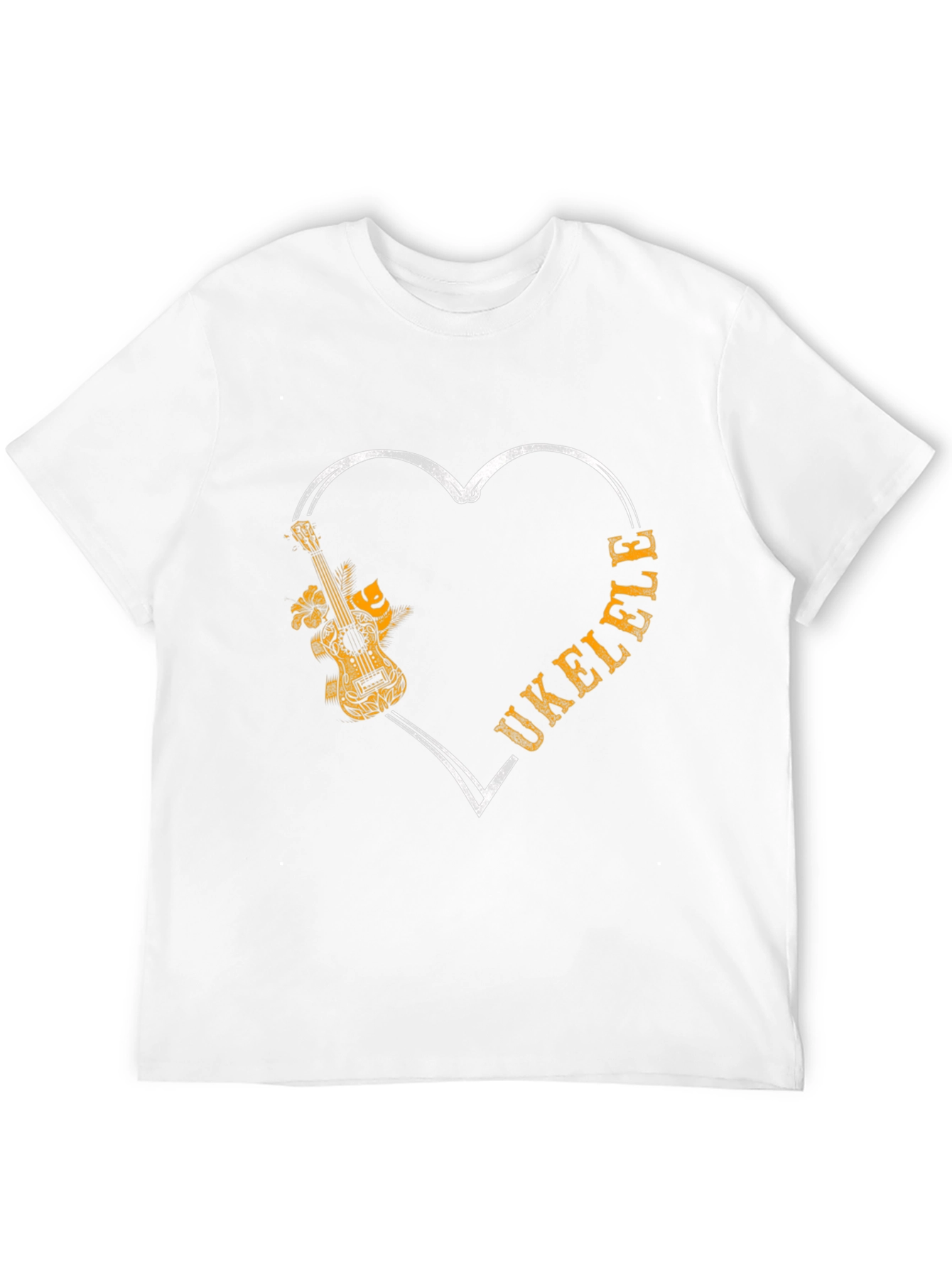 Black Ukulele Heart Graphic T-Shirt - Music Lover Tee view 12