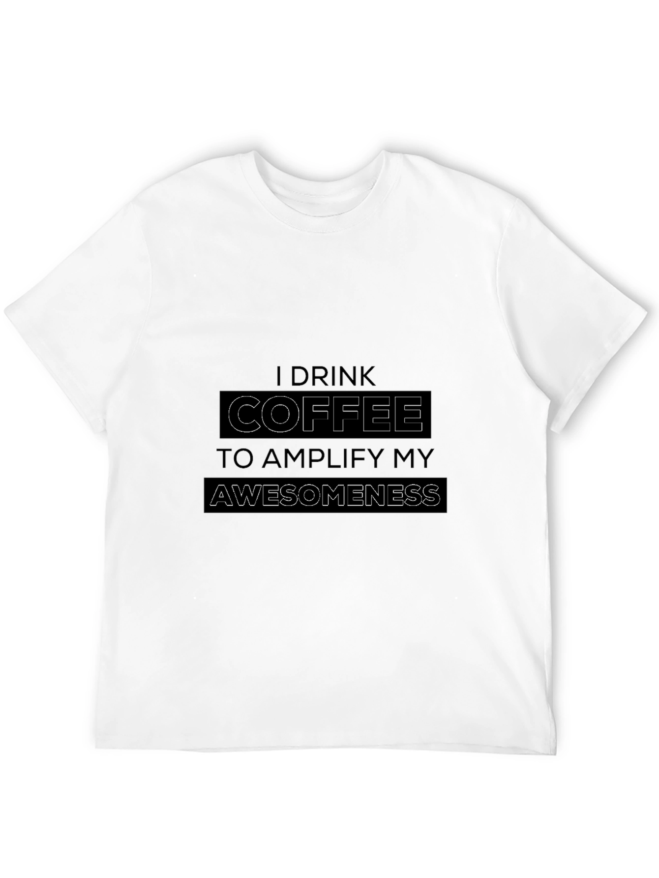 Black Coffee Awesomeness T-Shirt - Black Cotton Blend Tee view 12