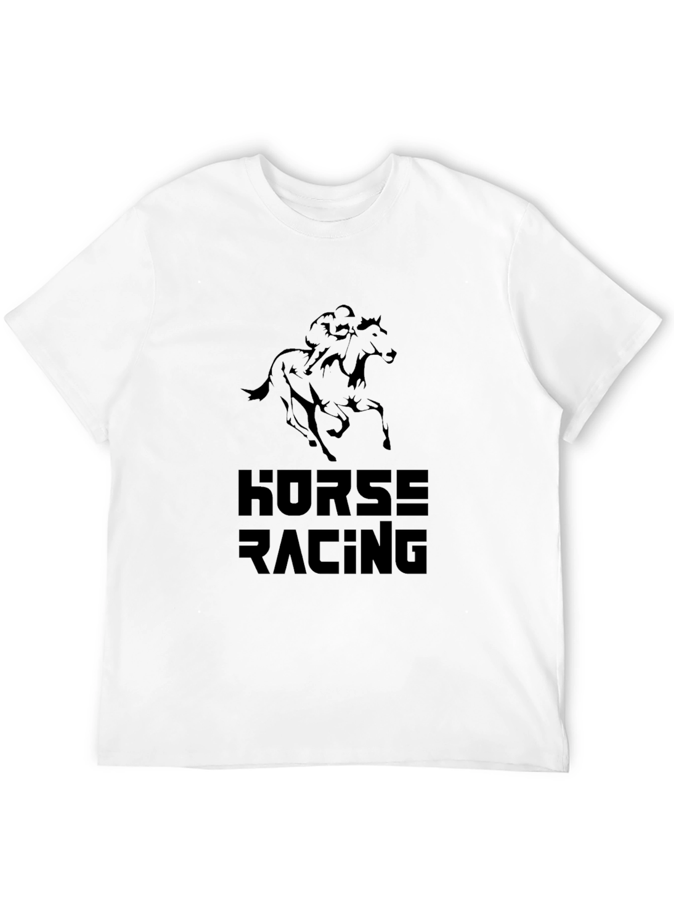 Black Horse Racing Graphic T-Shirt - Black Tee view 12